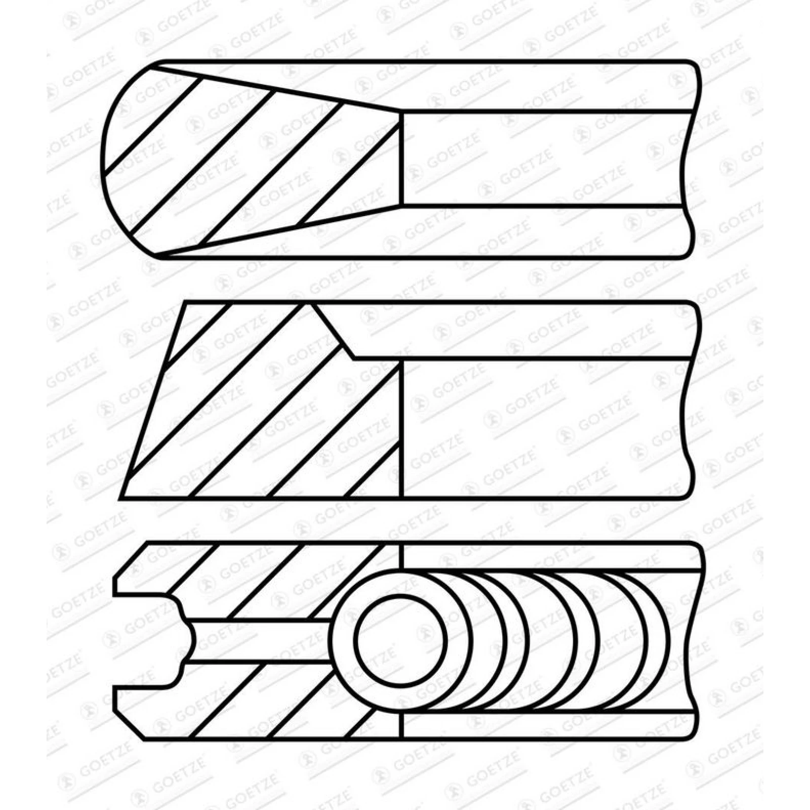 GOETZE ENGINE Kolbenringsatz 08-447600-00
