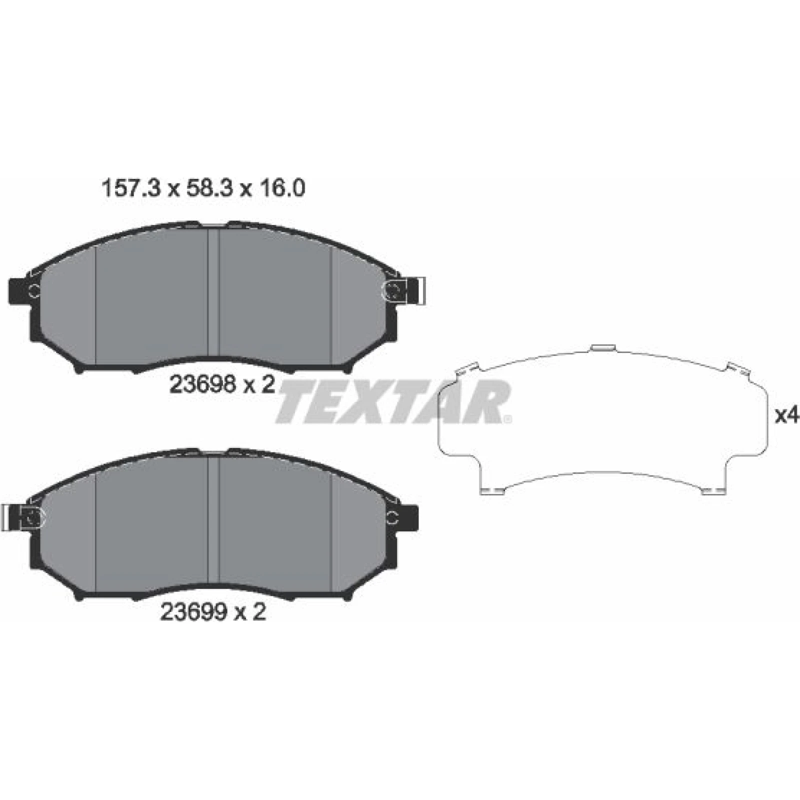 Bremsbelagsatz Nissan P. Navara/Pathfinder/Qashqai 2369801