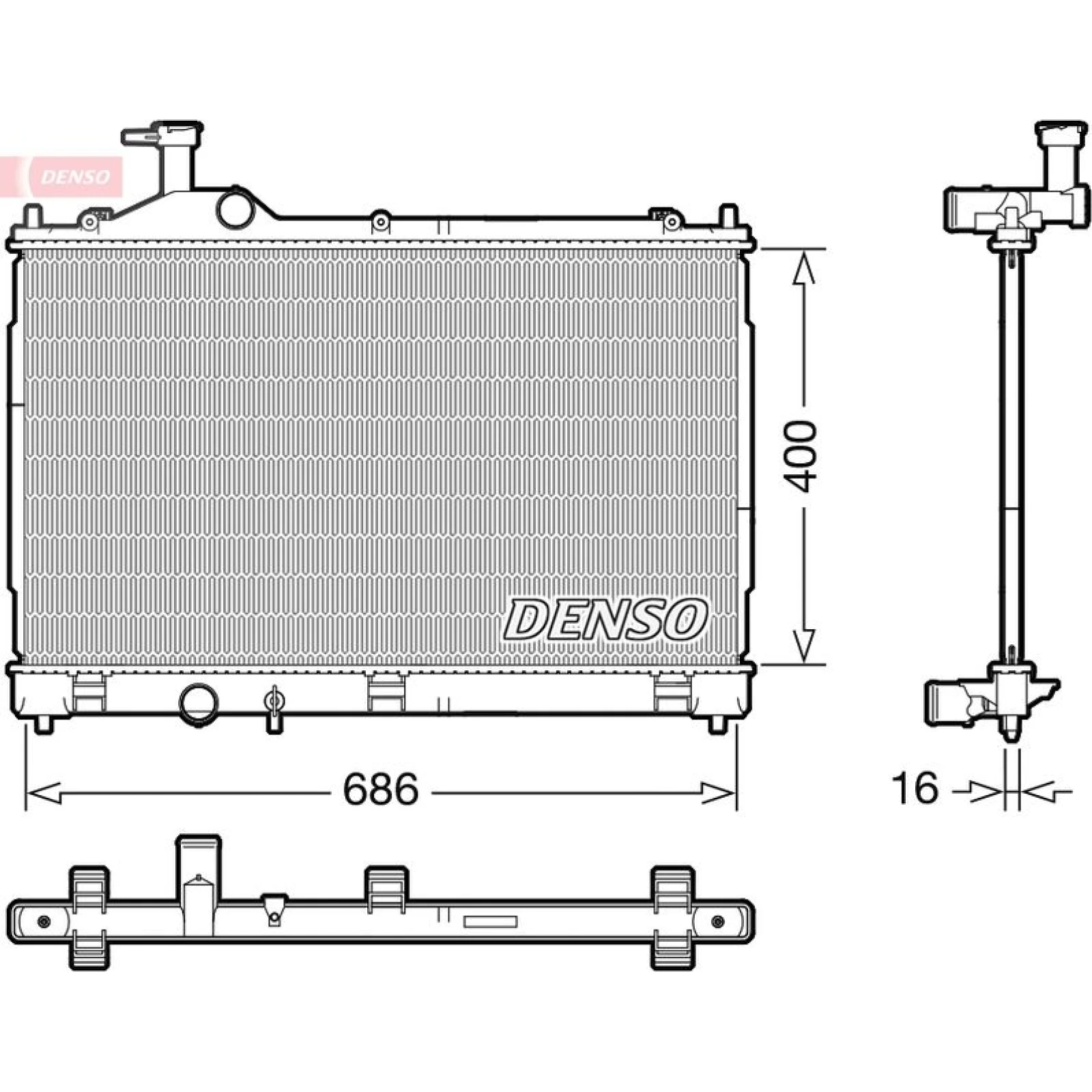 DENSO Kühler, Motorkühlung DRM45056