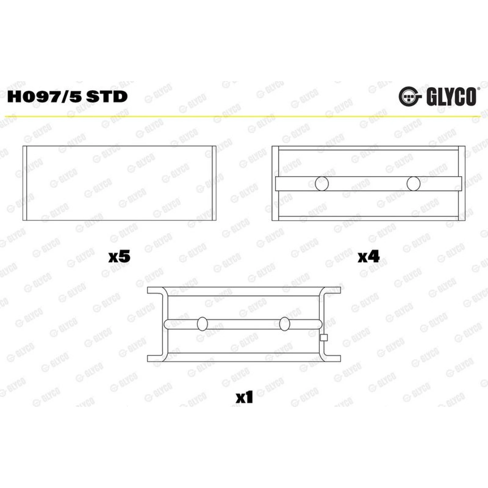 GLYCO Kurbelwellenlager H097/5 STD