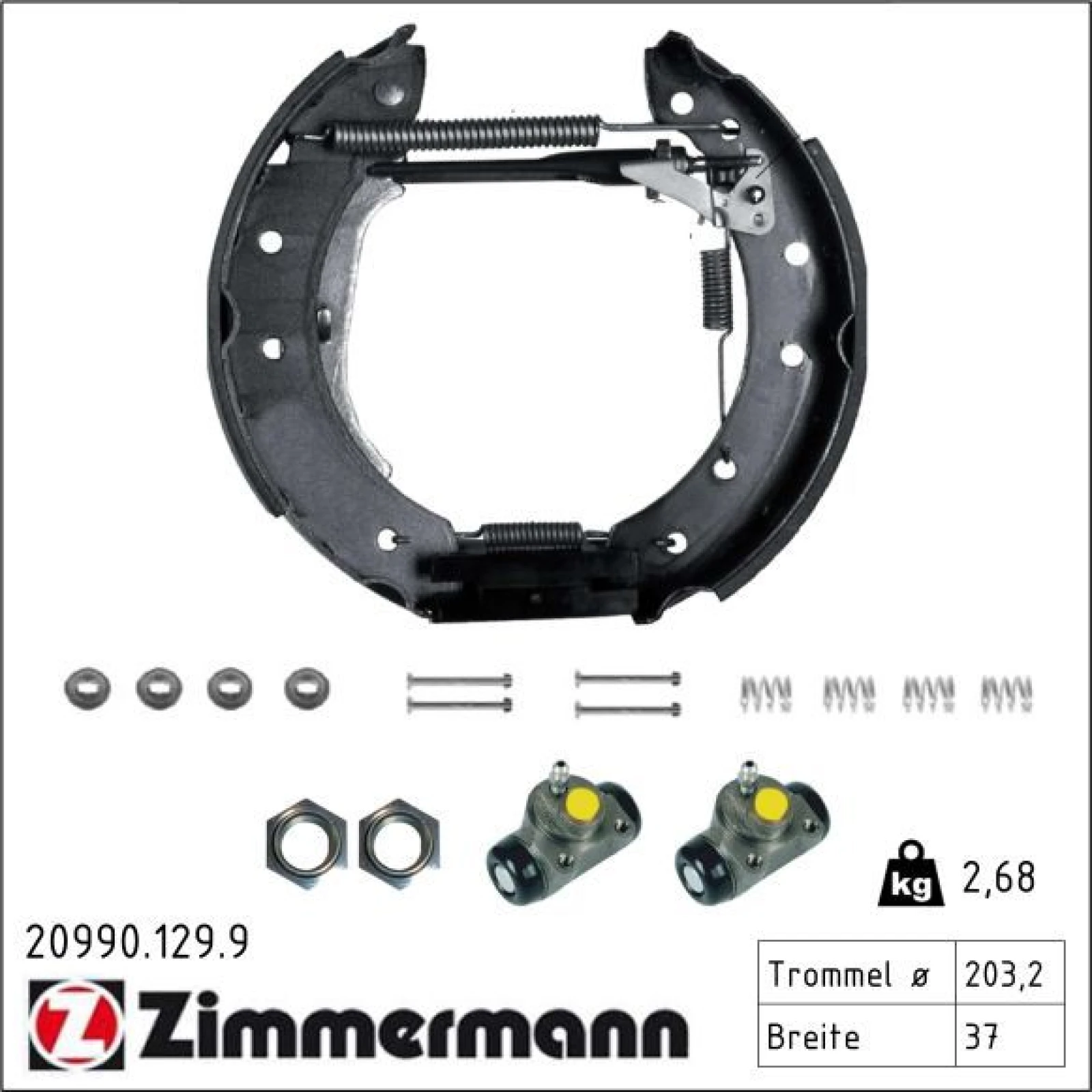 ZIMMERMANN Bremsbacken 20990.129.9