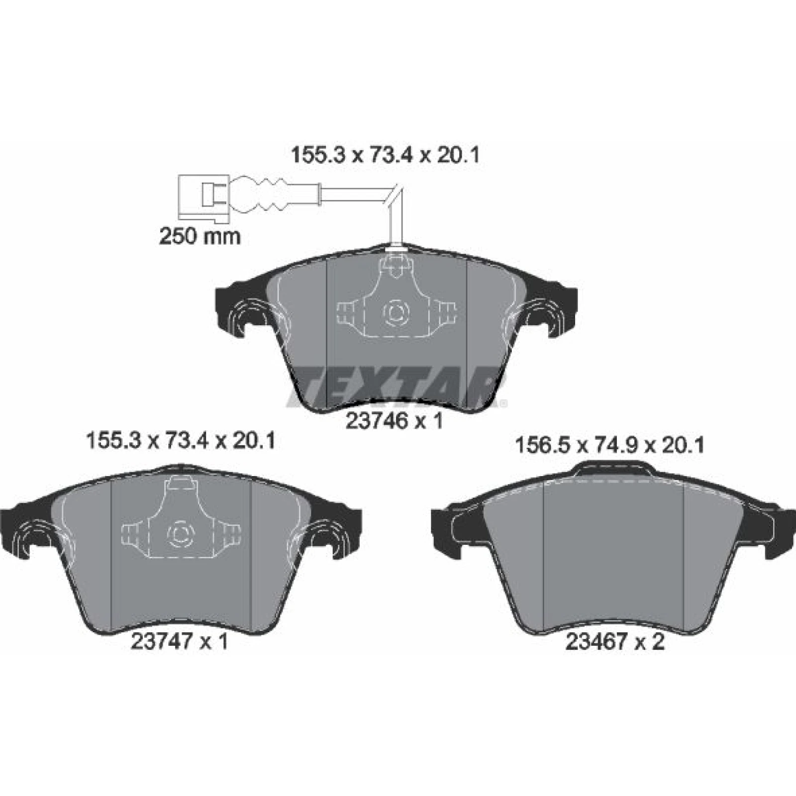 Bremsbelagsatz Vw P. T5 03-16 2374602