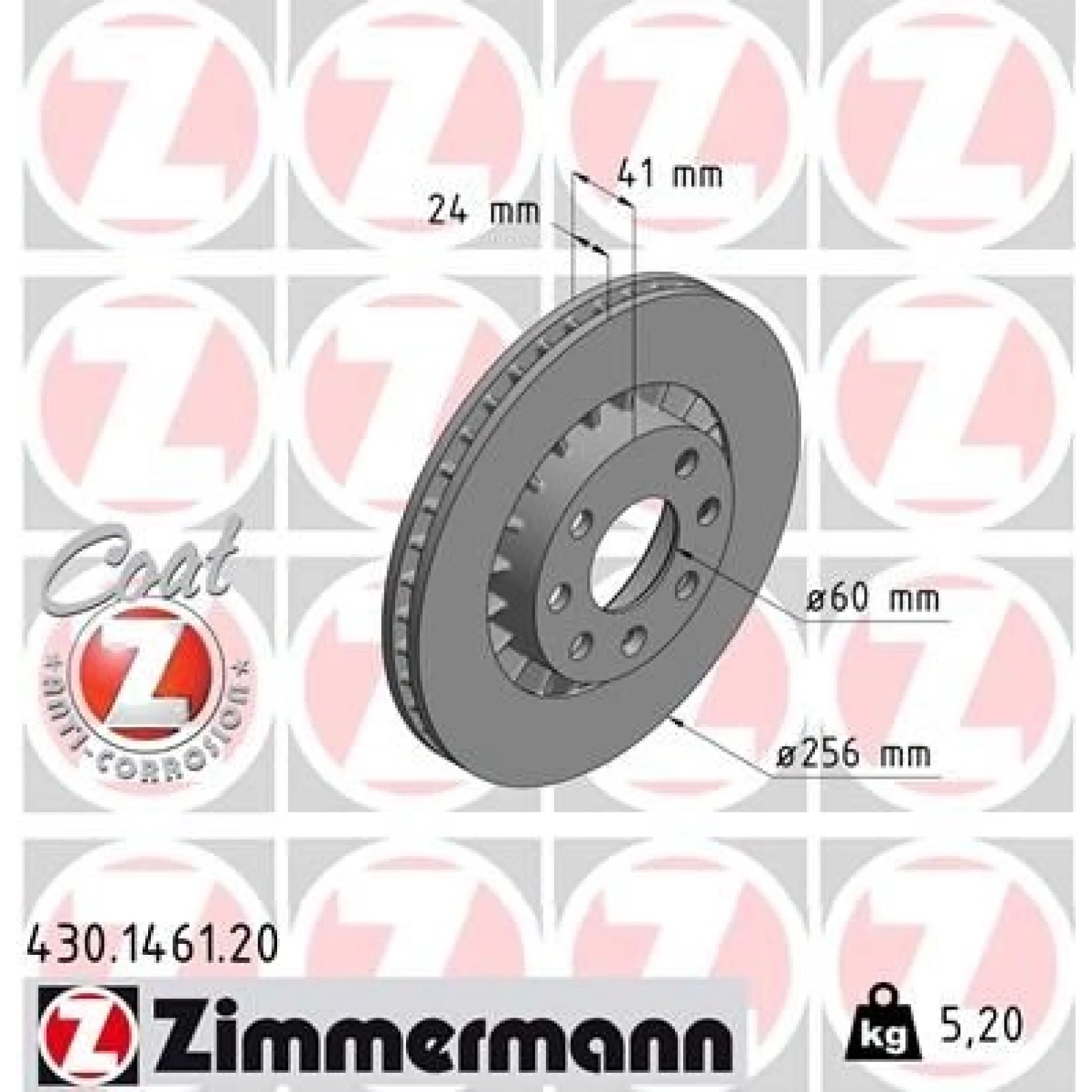 ZIMMERMANN Bremsscheibe 430.1461.20