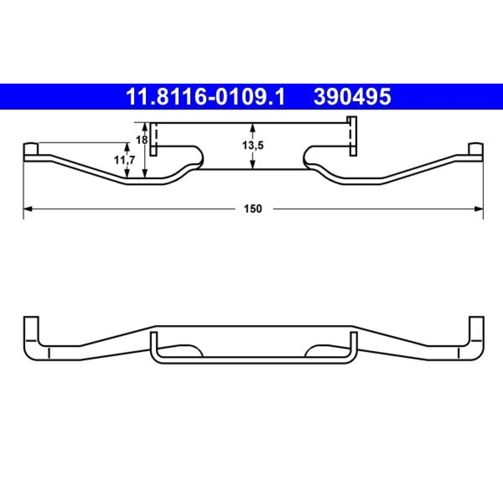 Feder, Bremssattel 11.8116-0109.1