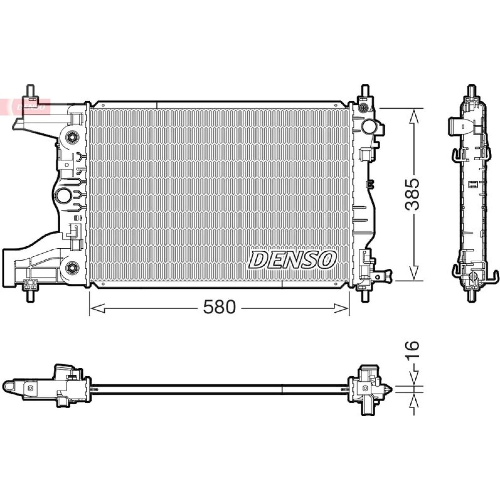 DENSO Kühler, Motorkühlung DRM15016