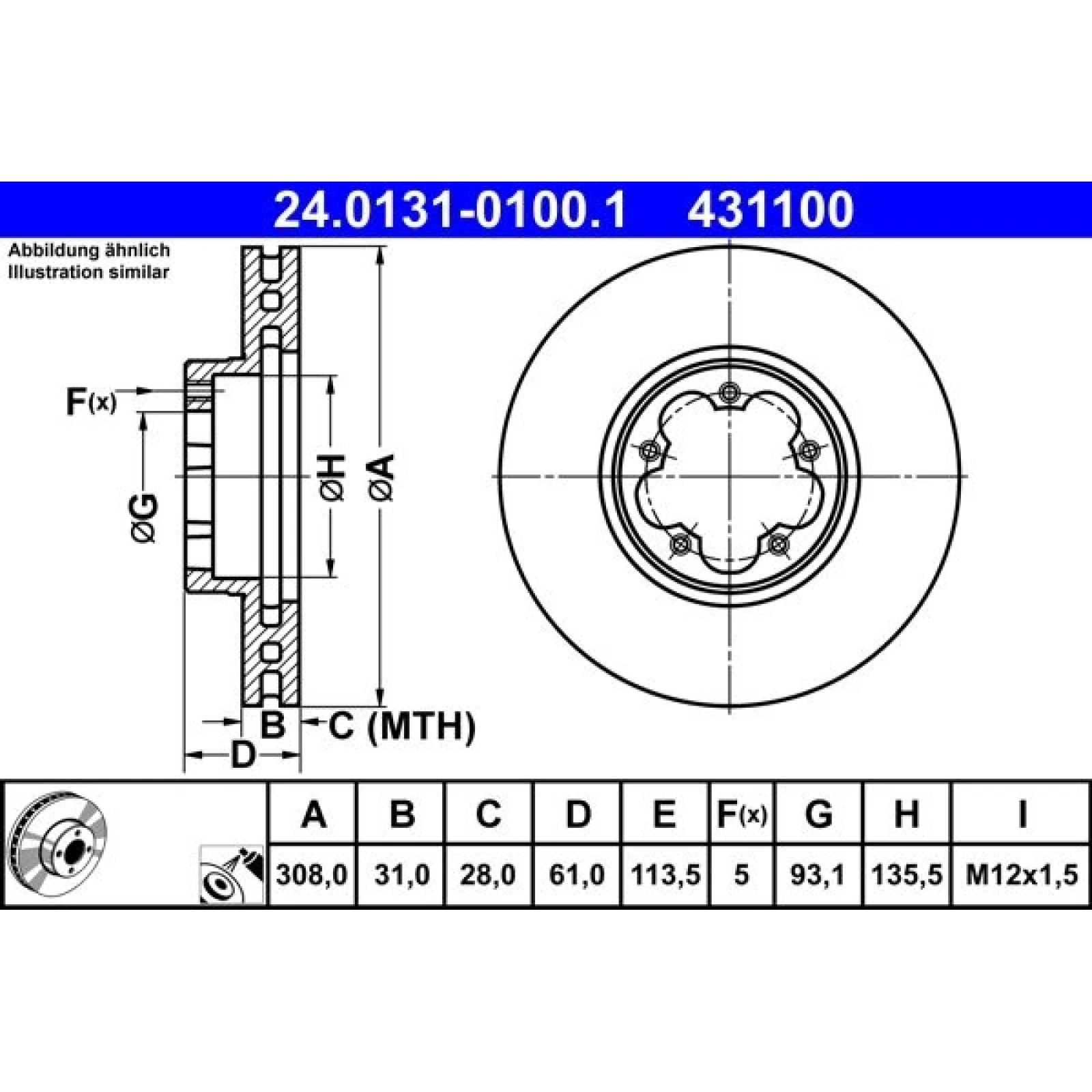 Bremsscheibe 24.0131-0100.1