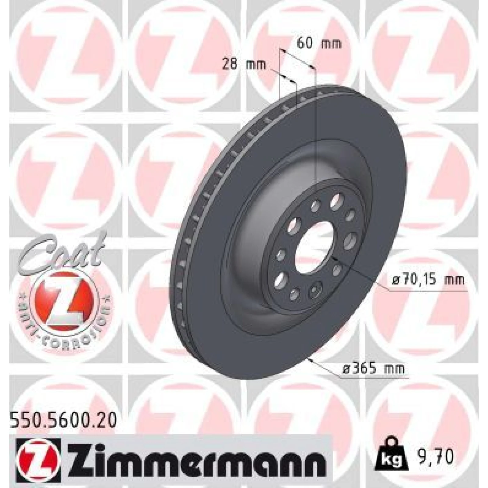 ZIMMERMANN Bremsscheibe 550.5600.20