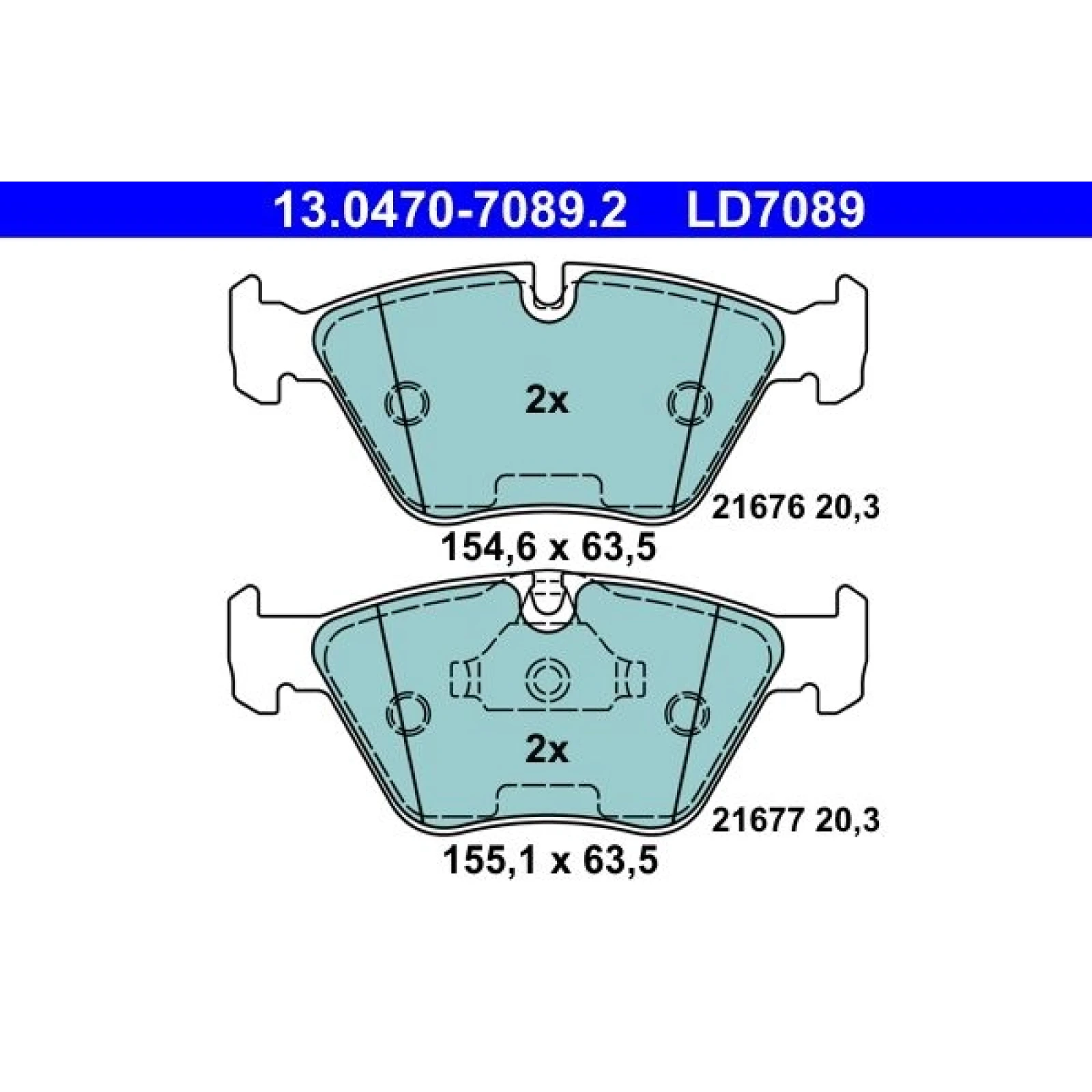 Bremsbelagsatz Bmw P. E39 2.0-3.5 95-04 Keramik 13.0470-7089.2