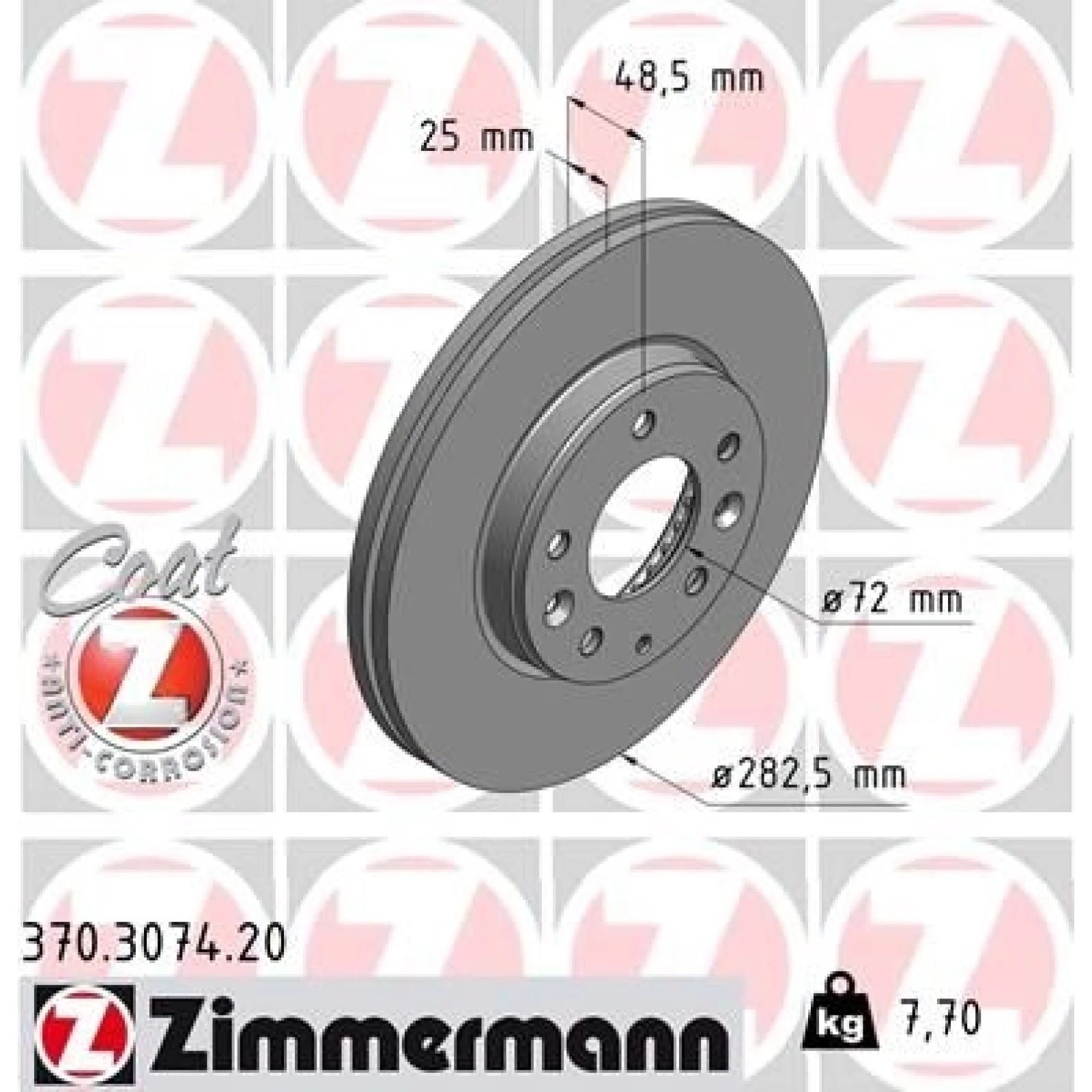 ZIMMERMANN Bremsscheibe 370.3074.20