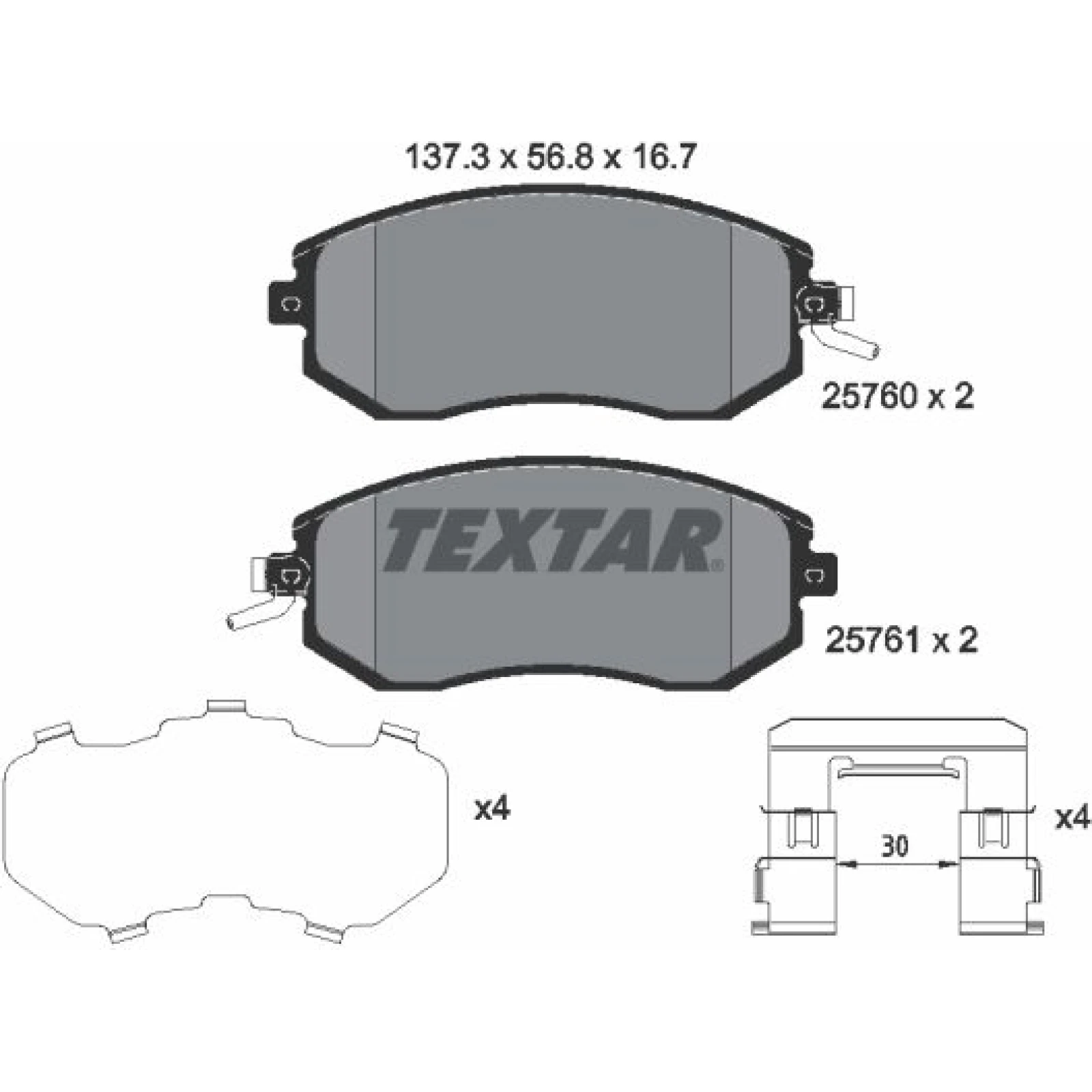 Bremsbelagsatz P. Forester 13-/Outback/Legacy 10 2576001