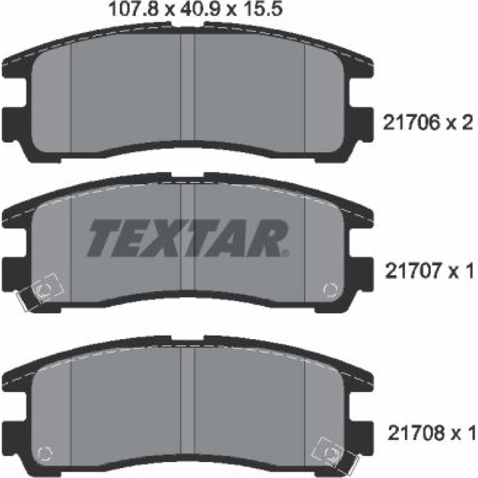 Bremsbelagsatz Mitsubishi T. Galant 92-/96-/Eclipse -99/Space Wagon 2170602