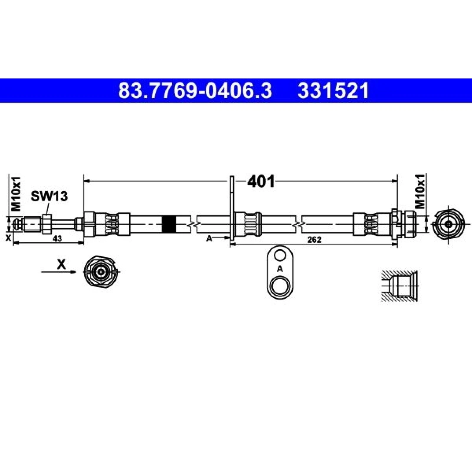 Bremsschlauch 83.7769-0406.3