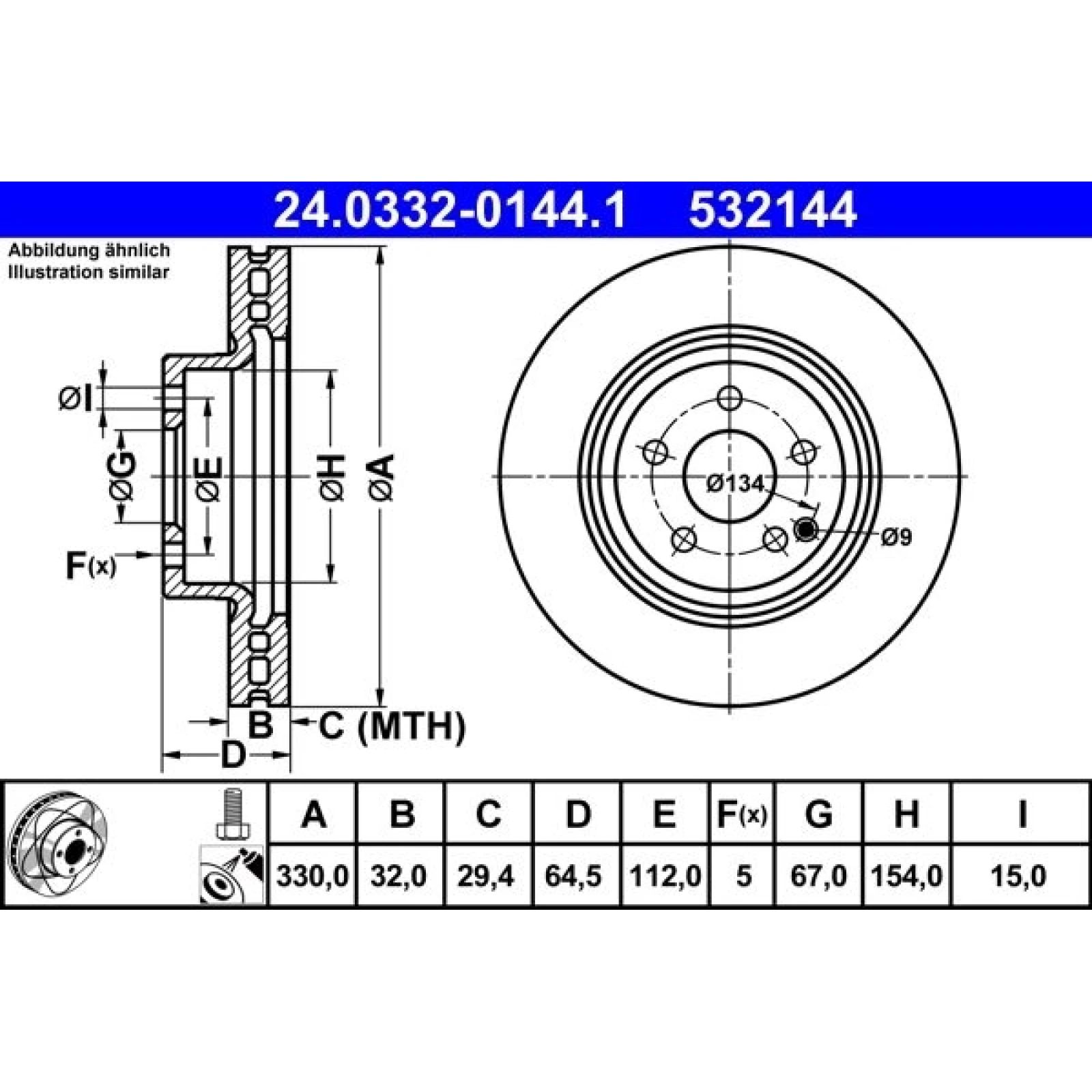 Bremsscheibe 24.0332-0144.1