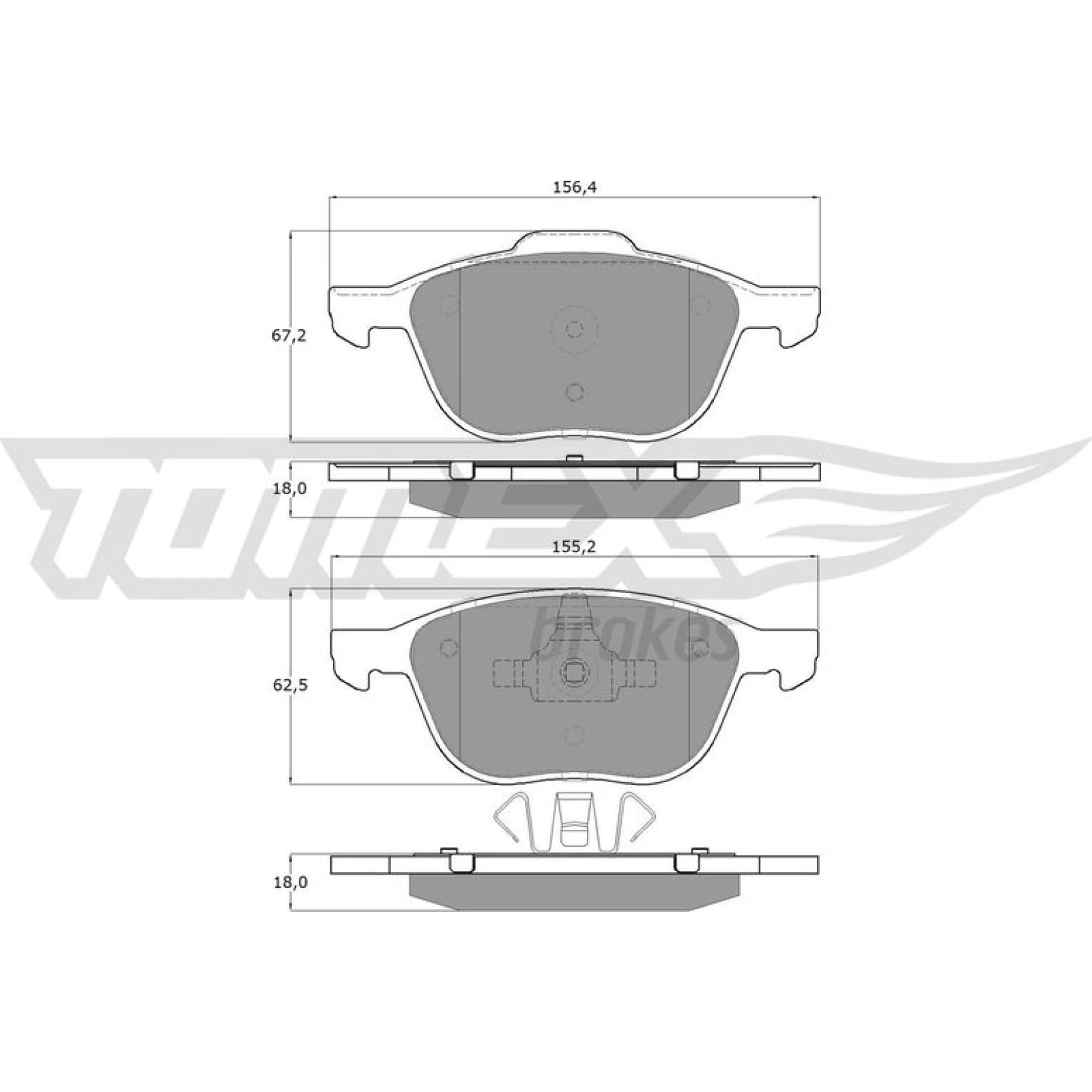 TOMEX brakes Bremsbelagsatz, Scheibenbremse TX 13-05