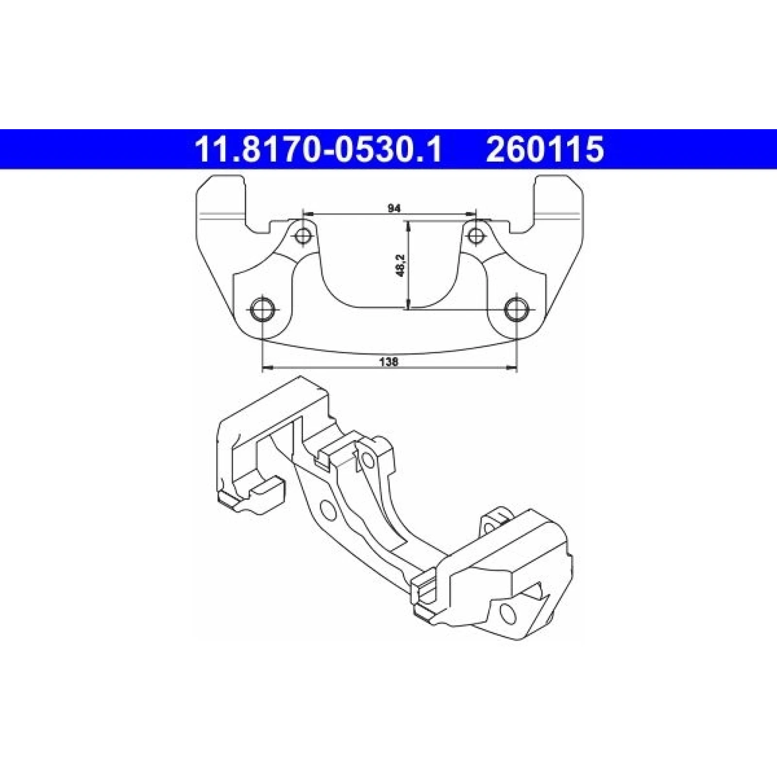 Halter, Bremssattel 11.8170-0530.1