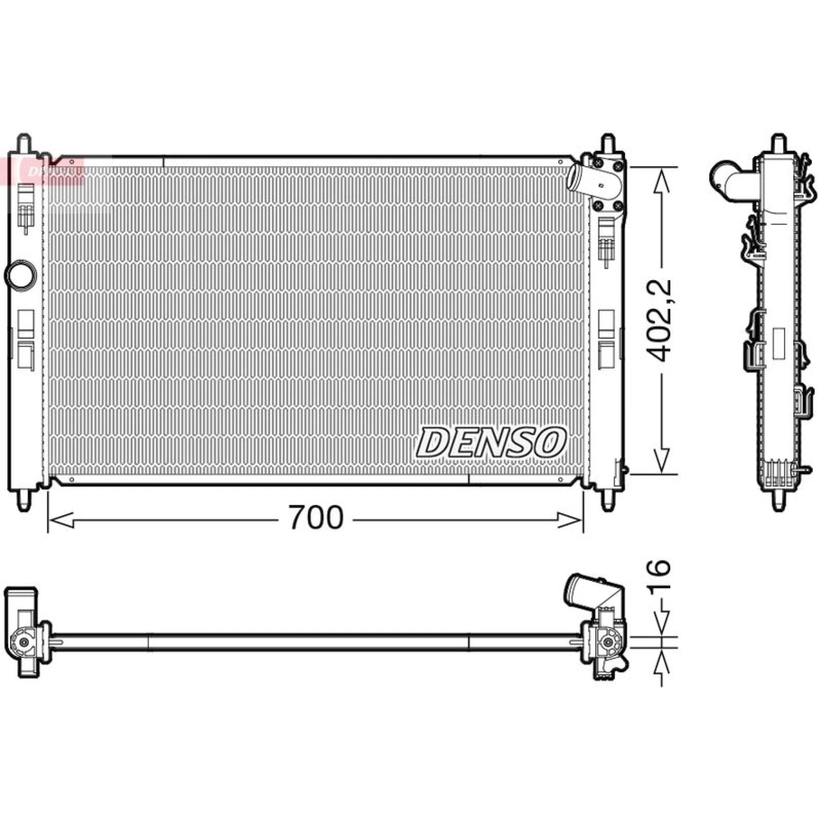 DENSO Kühler, Motorkühlung DRM45050