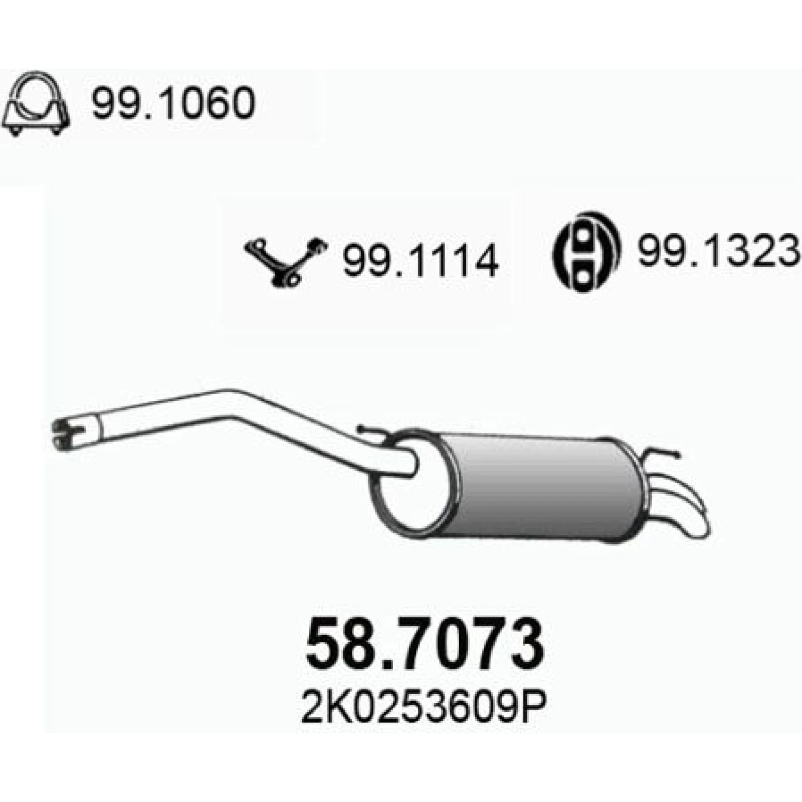 ASSO Endschalldämpfer 58.7073