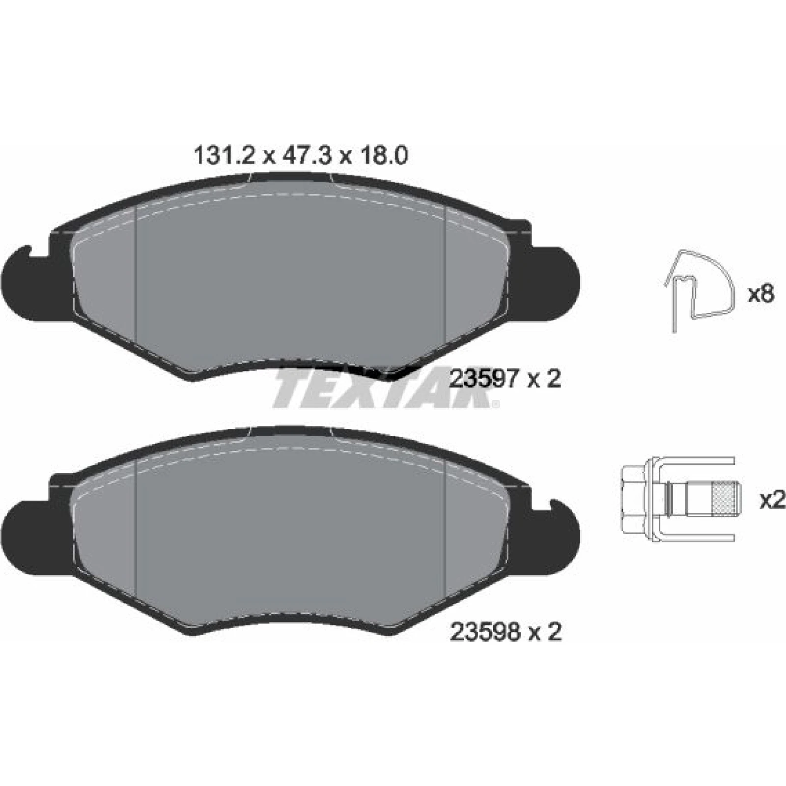 Bremsbelagsatz Peugeot S. 206/306 2359703