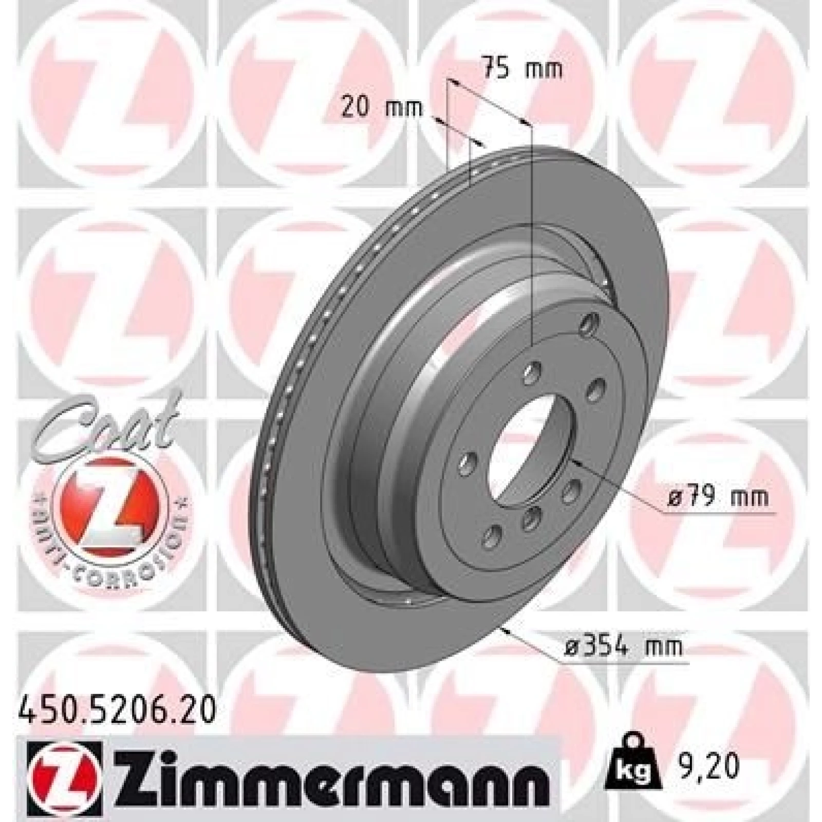 ZIMMERMANN Bremsscheibe 450.5206.20