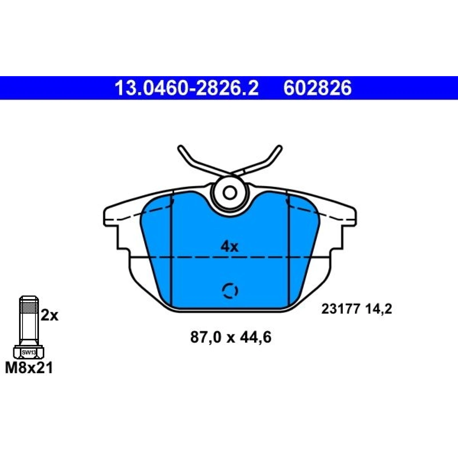 Bremsbelagsatz Fiat T. Bravo/Coupe/Marea 96-03 13.0460-2826.2