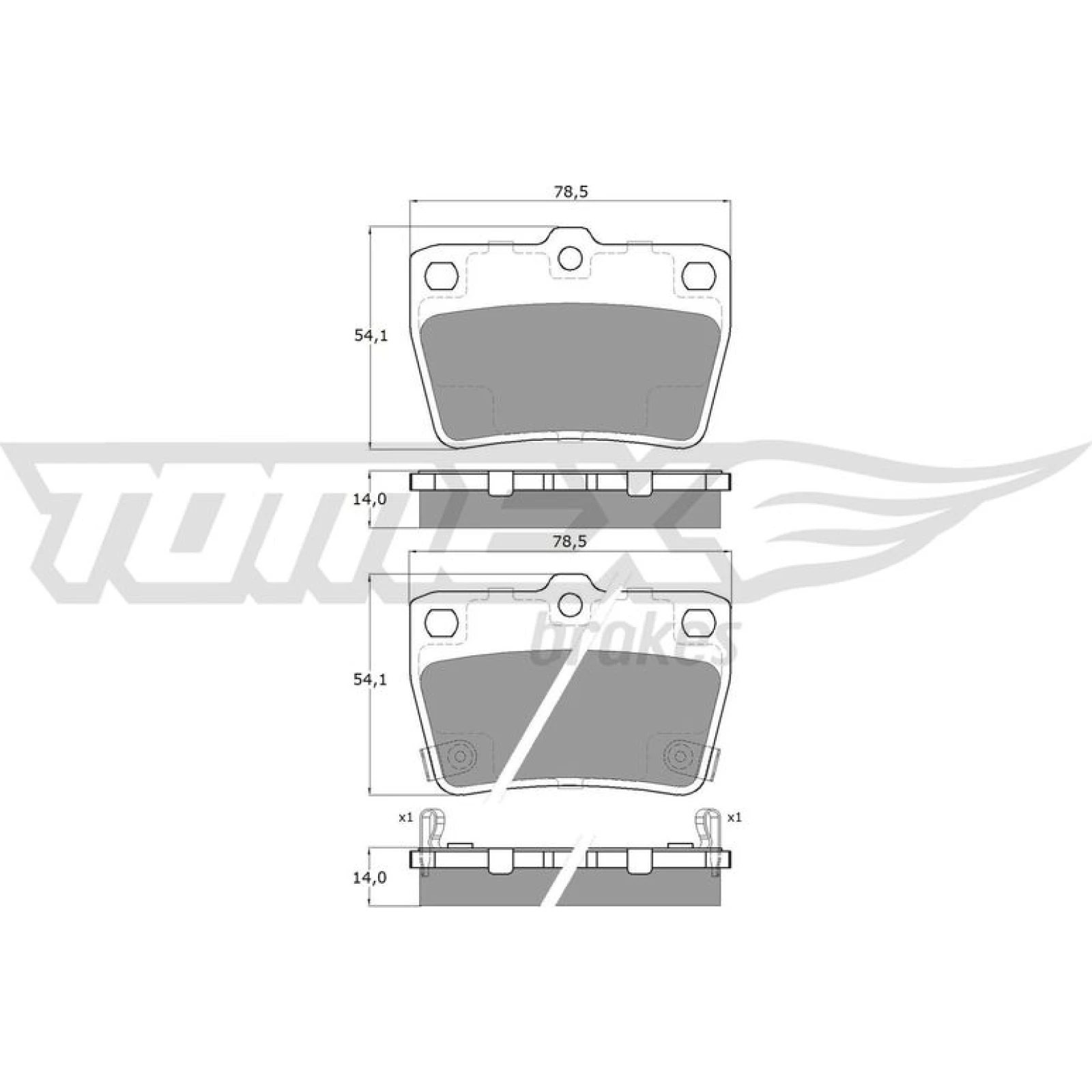 TOMEX brakes Bremsbelagsatz, Scheibenbremse TX 13-86