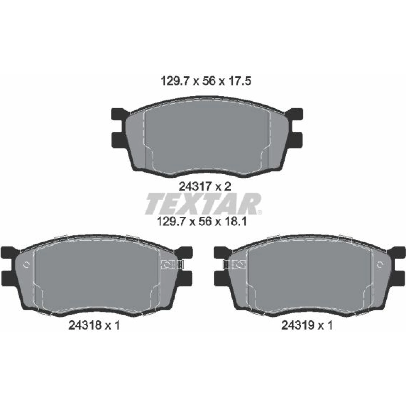 Bremsbelagsatz Hyundai P. Accent/Kia Rio 05 2431701