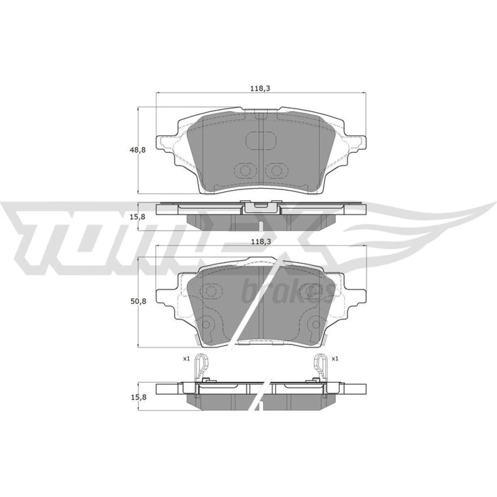 TOMEX brakes Bremsbelagsatz, Scheibenbremse TX 19-83