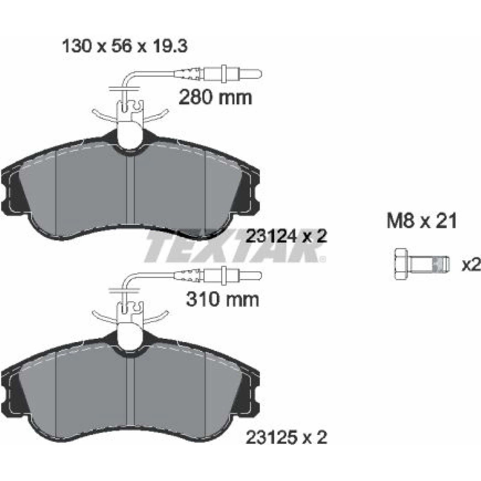 Bremsbelagsatz Citroen P. Berlingo/Partner 2312401