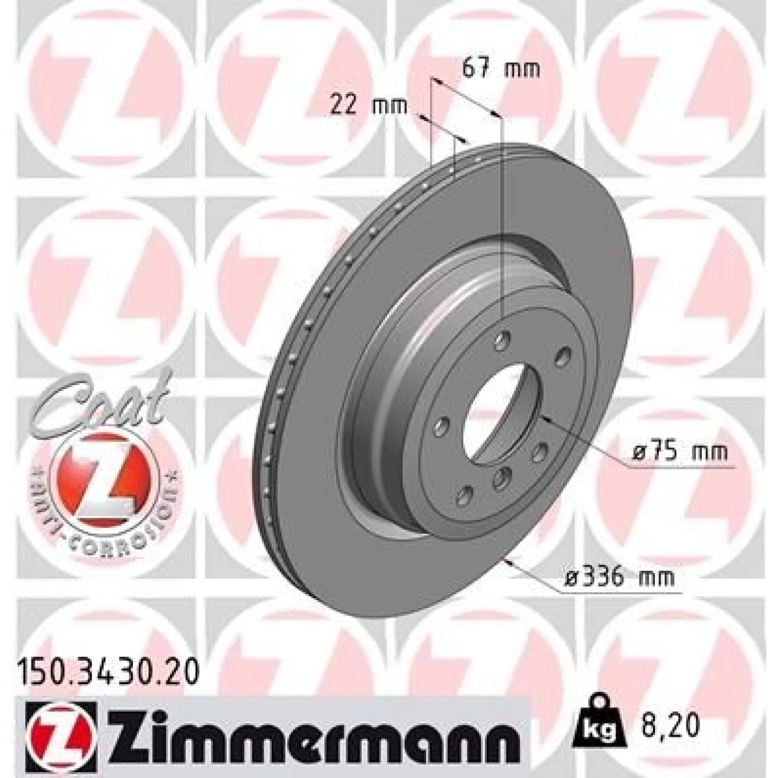 ZIMMERMANN Bremsscheibe 150.3430.20
