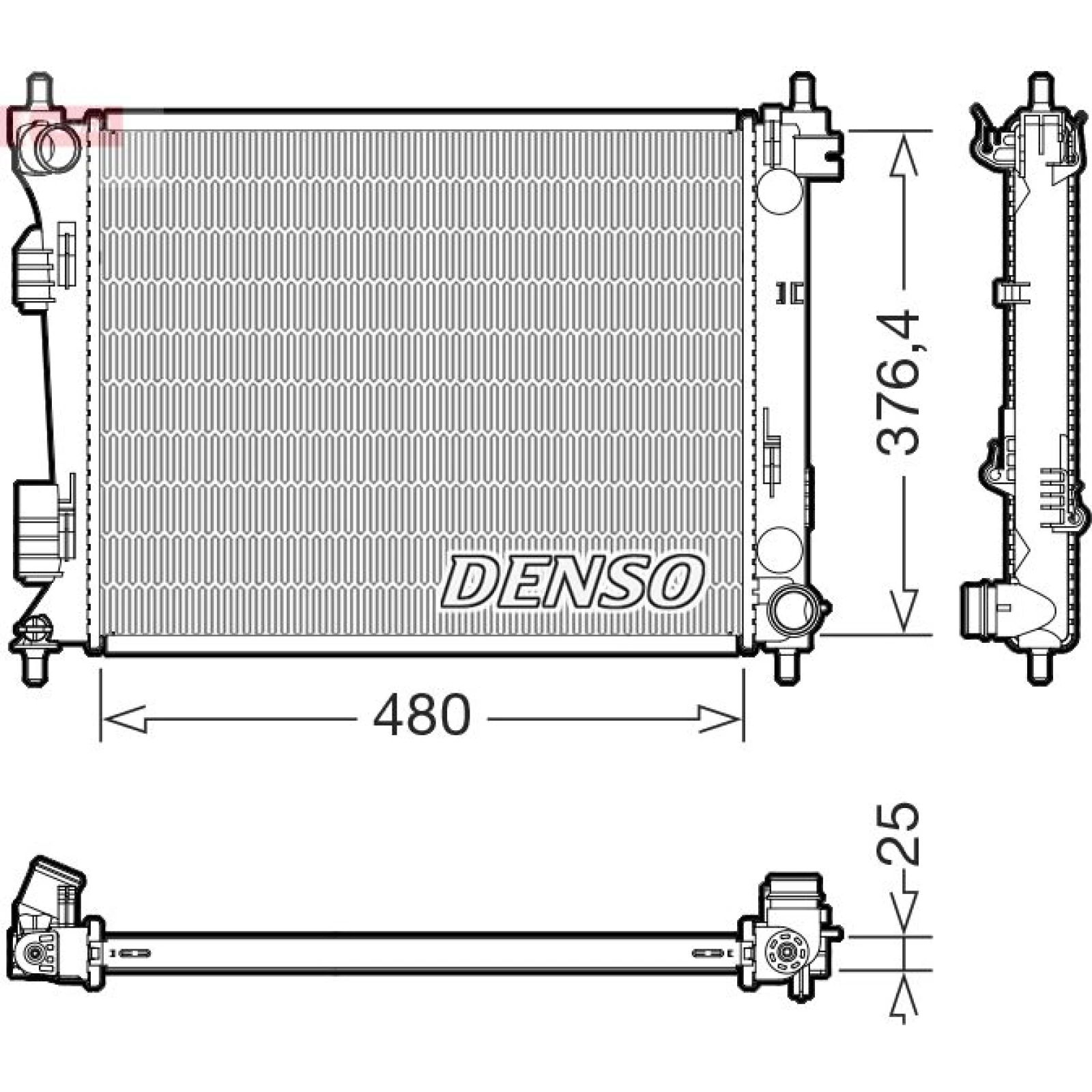 DENSO Kühler, Motorkühlung DRM41037