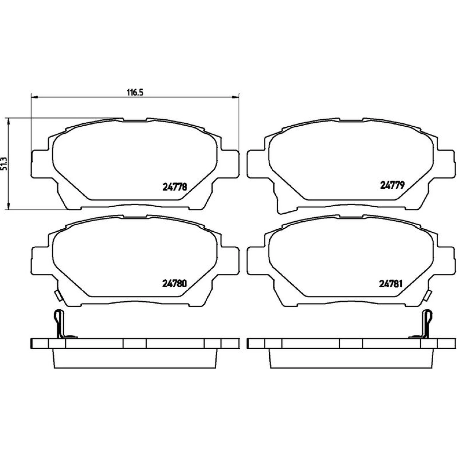 BREMBO Bremsklötze VA P 83 097