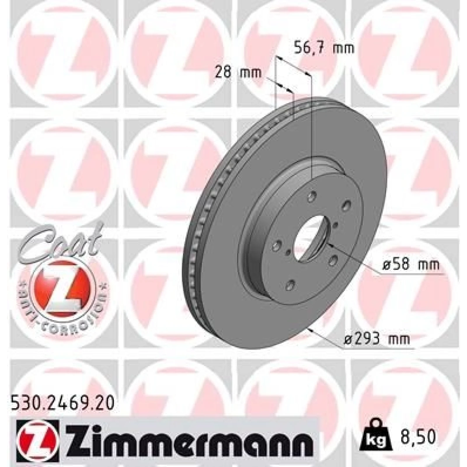 ZIMMERMANN Bremsscheibe 530.2469.20