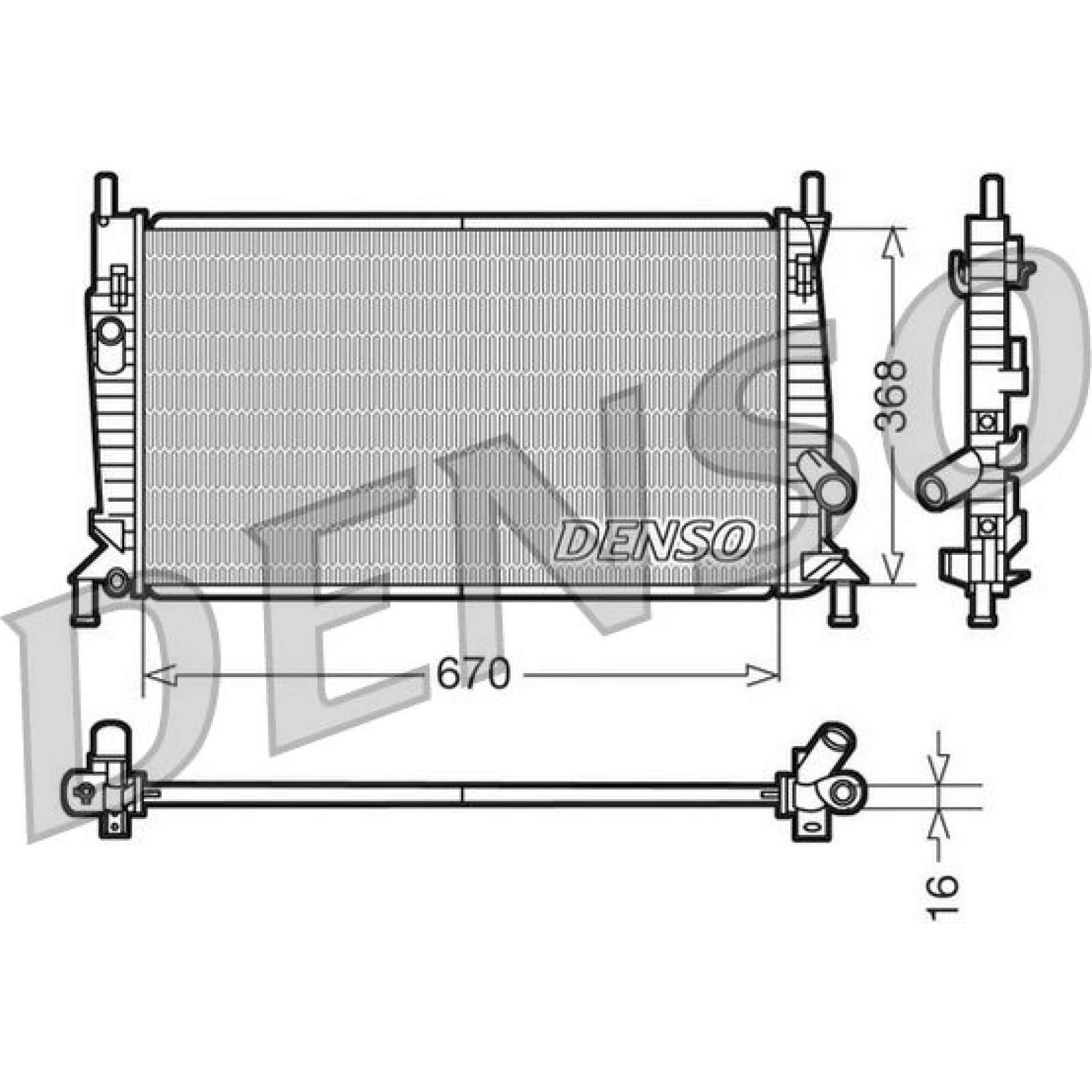 DRM10075 Denso Motorkühler DRM10075