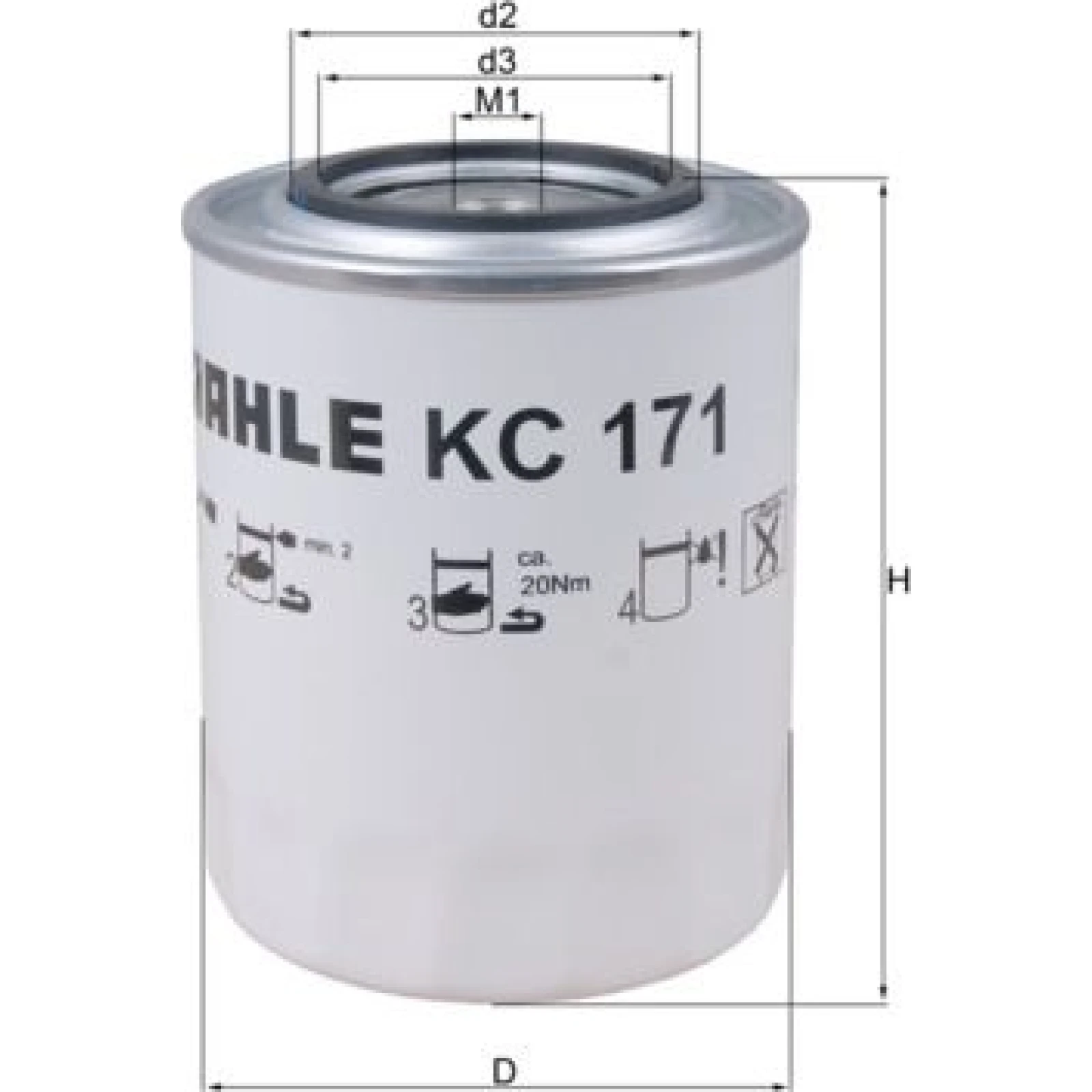MAHLE Kraftstofffilter KC 171