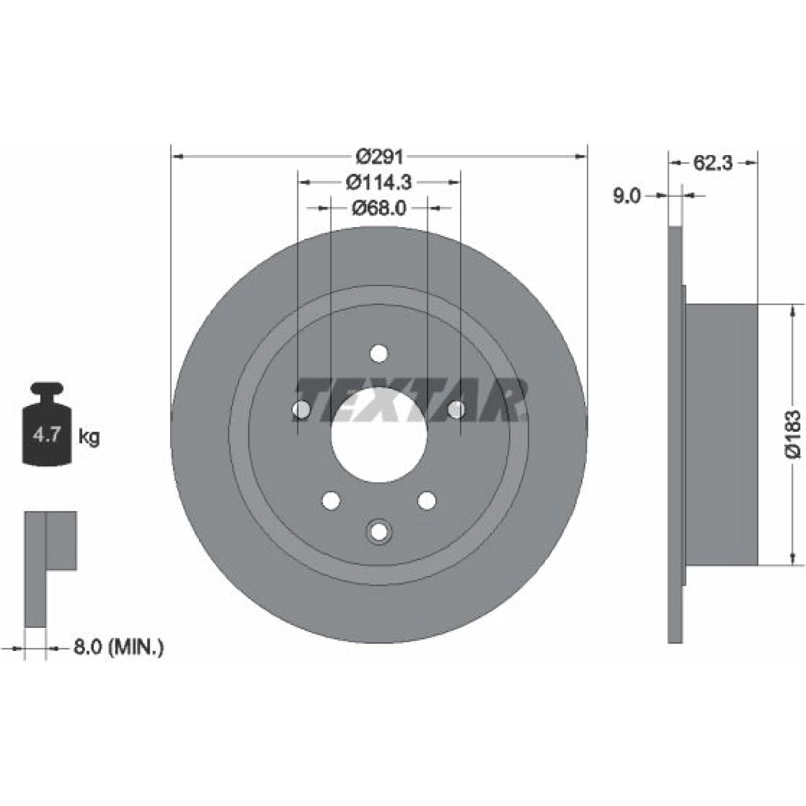 Textar Bremsscheibe 92237103