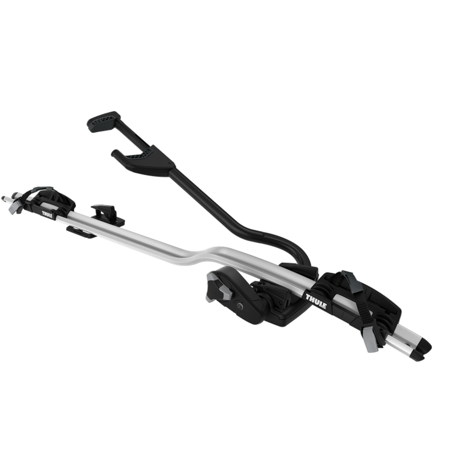 598001 Thule ProRide 598001 Dachfahrradträger Aluminium/Schwarz für 1 Fahrrad bis 20 kg – abschließbar