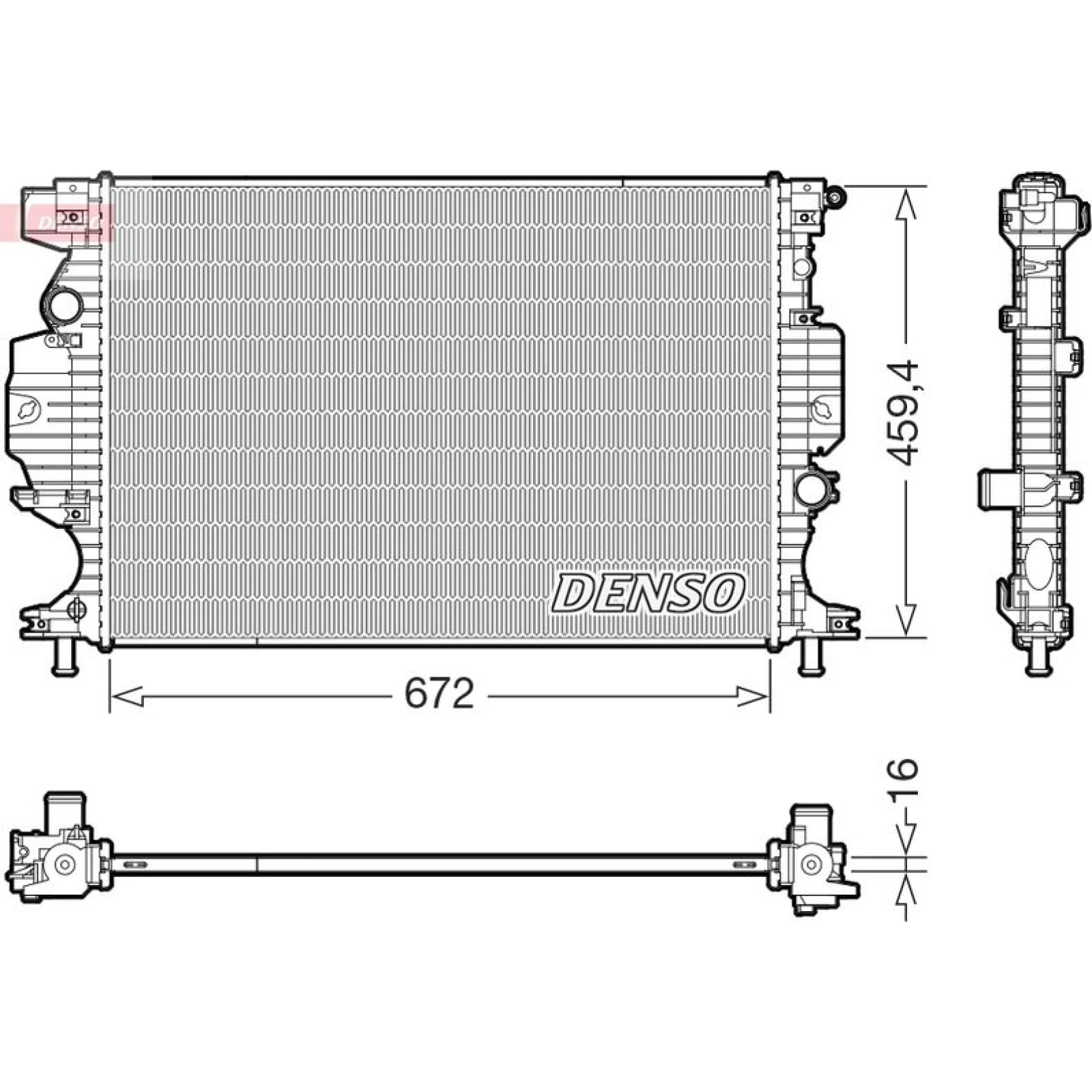 DENSO Kühler, Motorkühlung DRM10121
