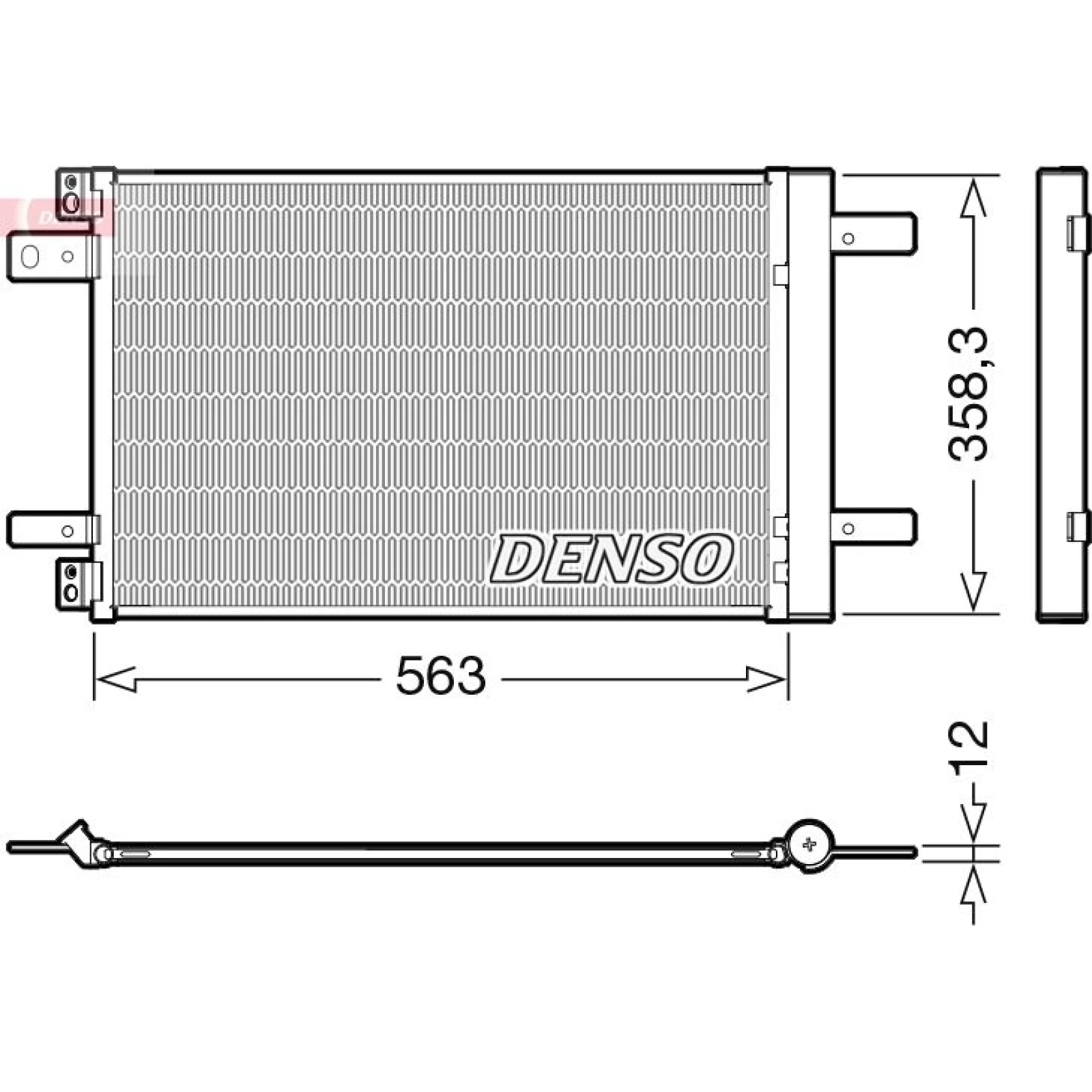 DENSO Kondensator, Klimaanlage DCN21032