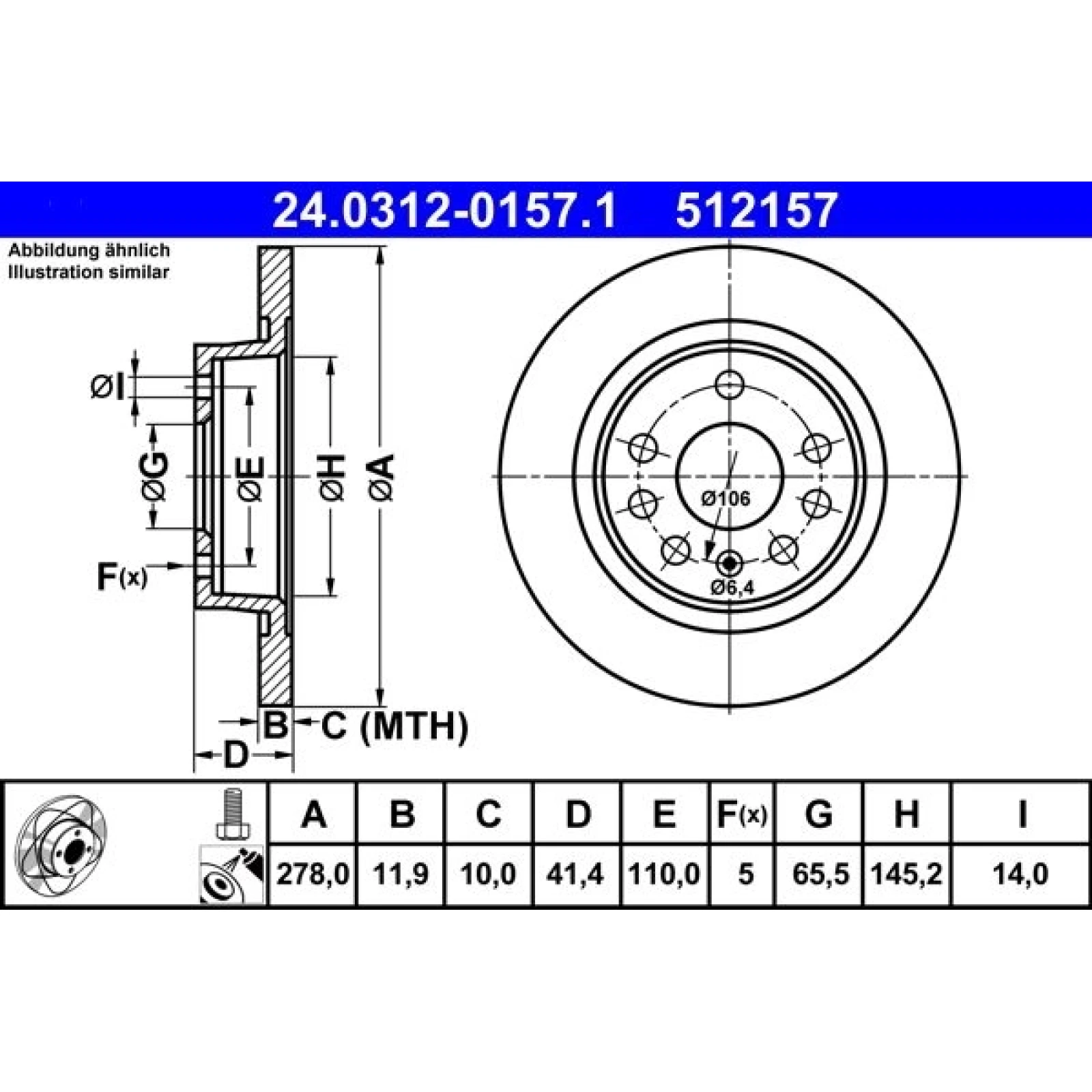 Bremsscheibe Fiat T. Croma 05-10 Power Disc 24.0312-0157.1