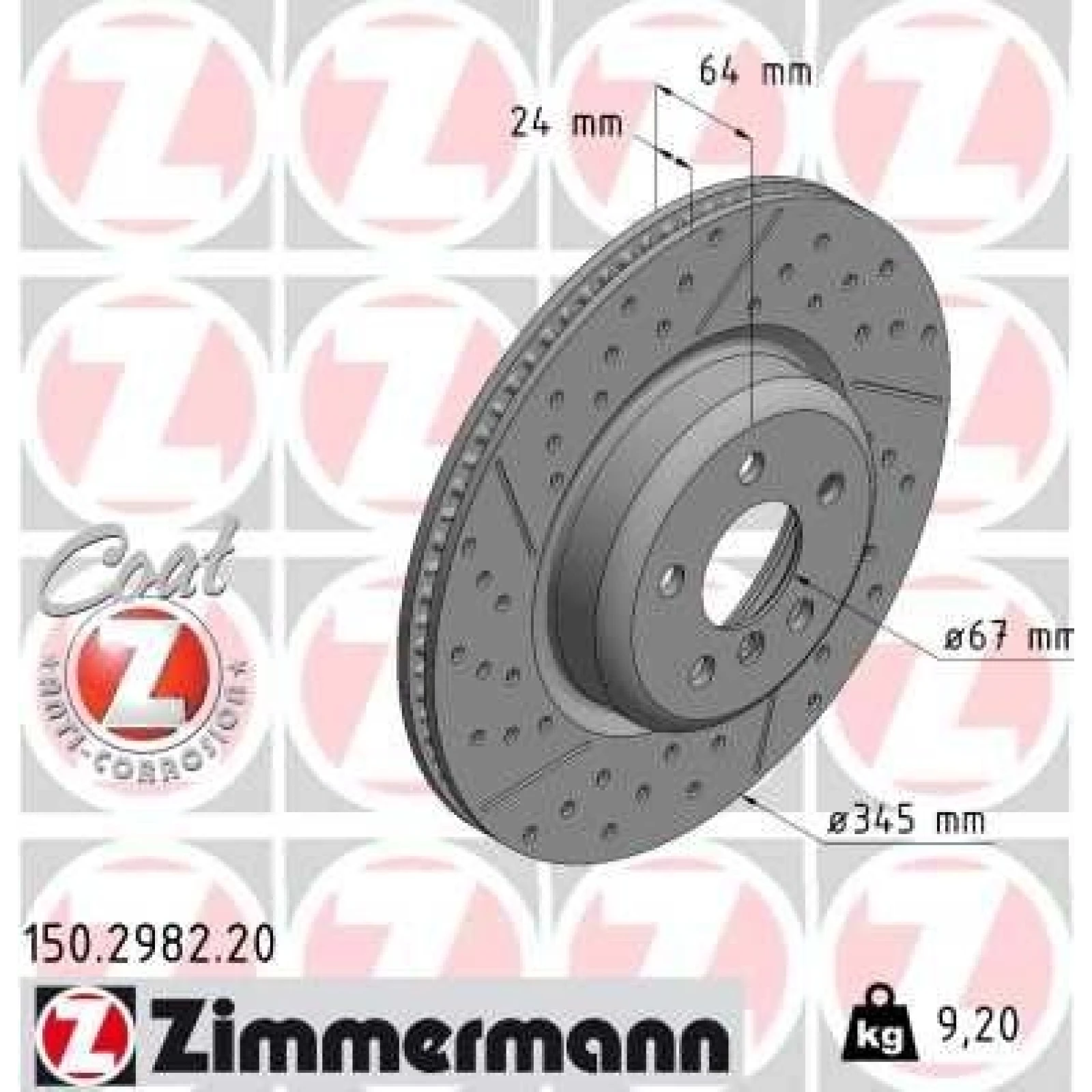 ZIMMERMANN Bremsscheibe 150.2982.20
