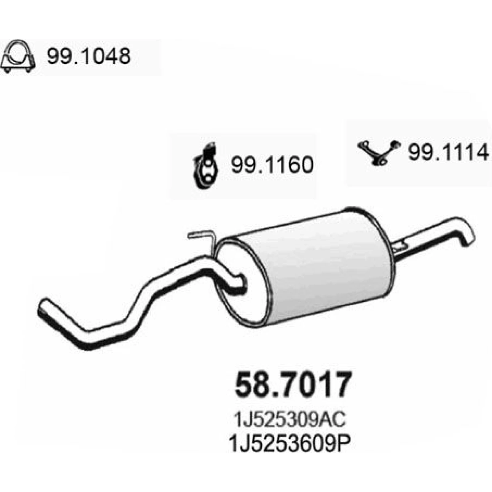 Endschalldämpfer 58.7017