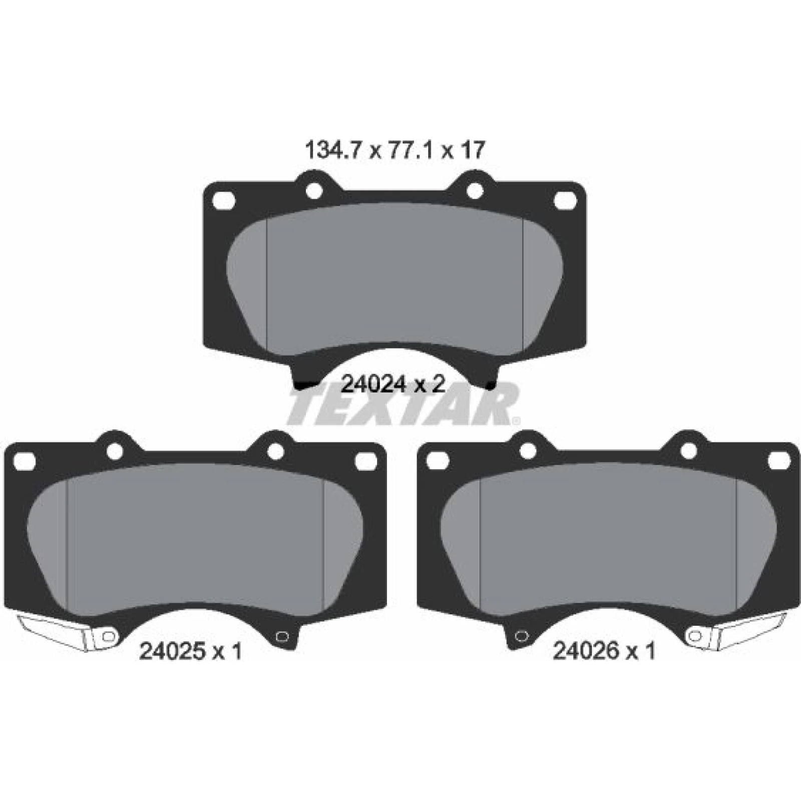 Bremsbelagsatz Toyota P. Land Cruiser 10 2402403