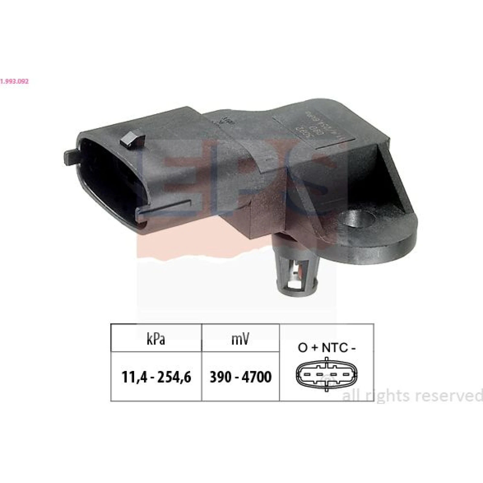 Luftdrucksensor, Saugrohrdruck 1.993.092