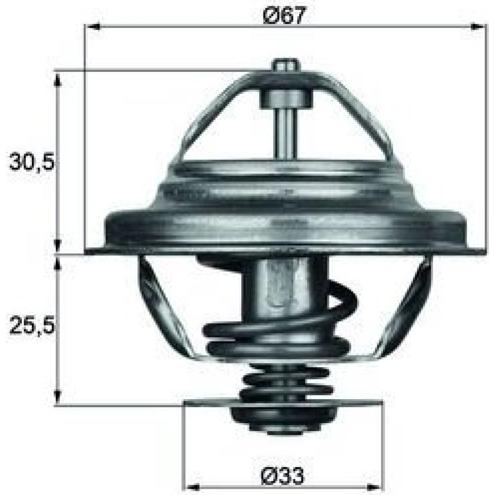 Thermostateinsatz mit Dichtung TX 27 80D