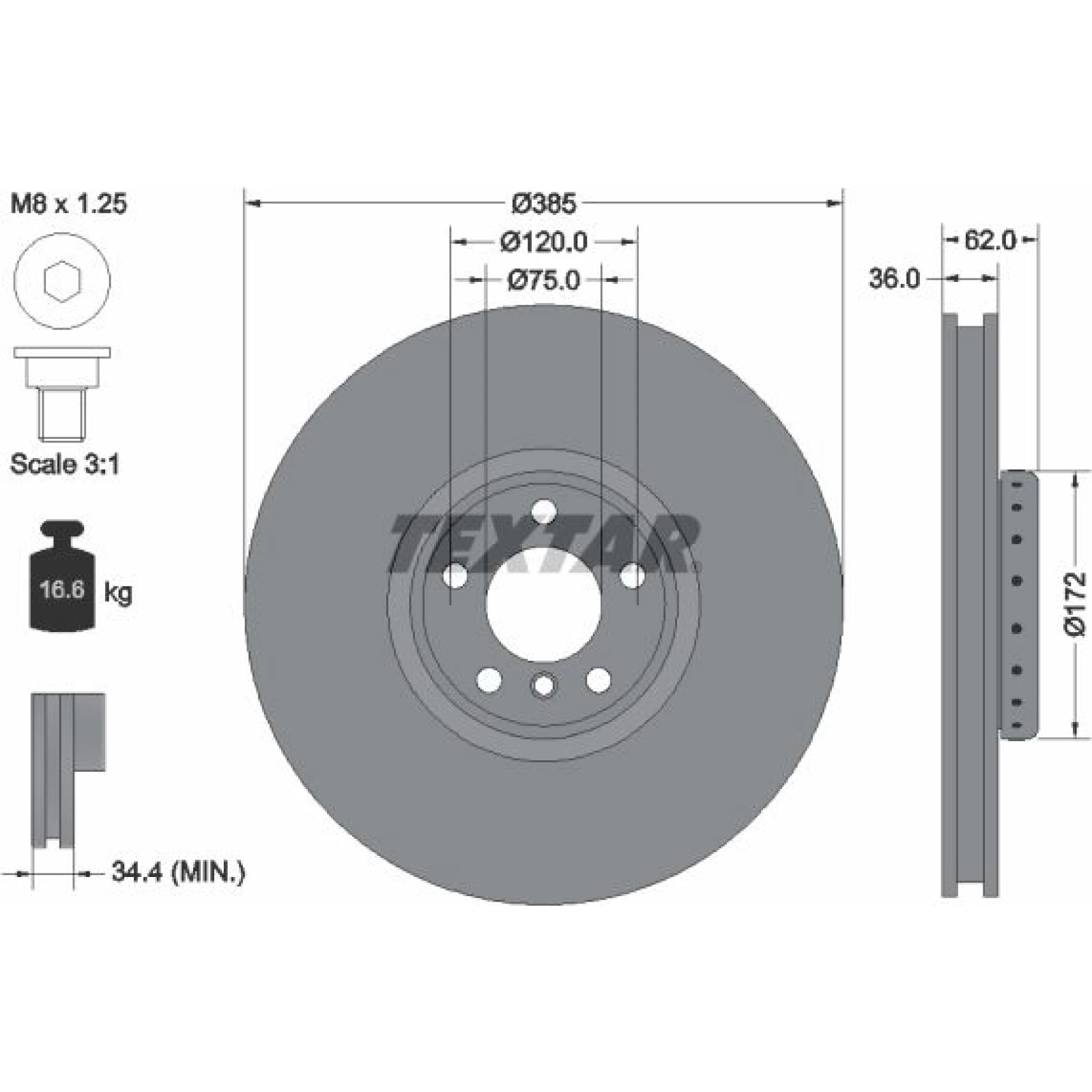 Bremsscheibe Bmw P. X5/X6 10- Le 92266425