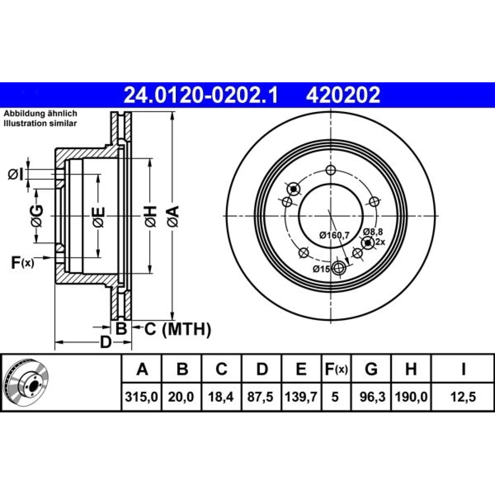 Bremsscheibe Kia T. Sorento 2.4-3.5 02 24.0120-0202.1