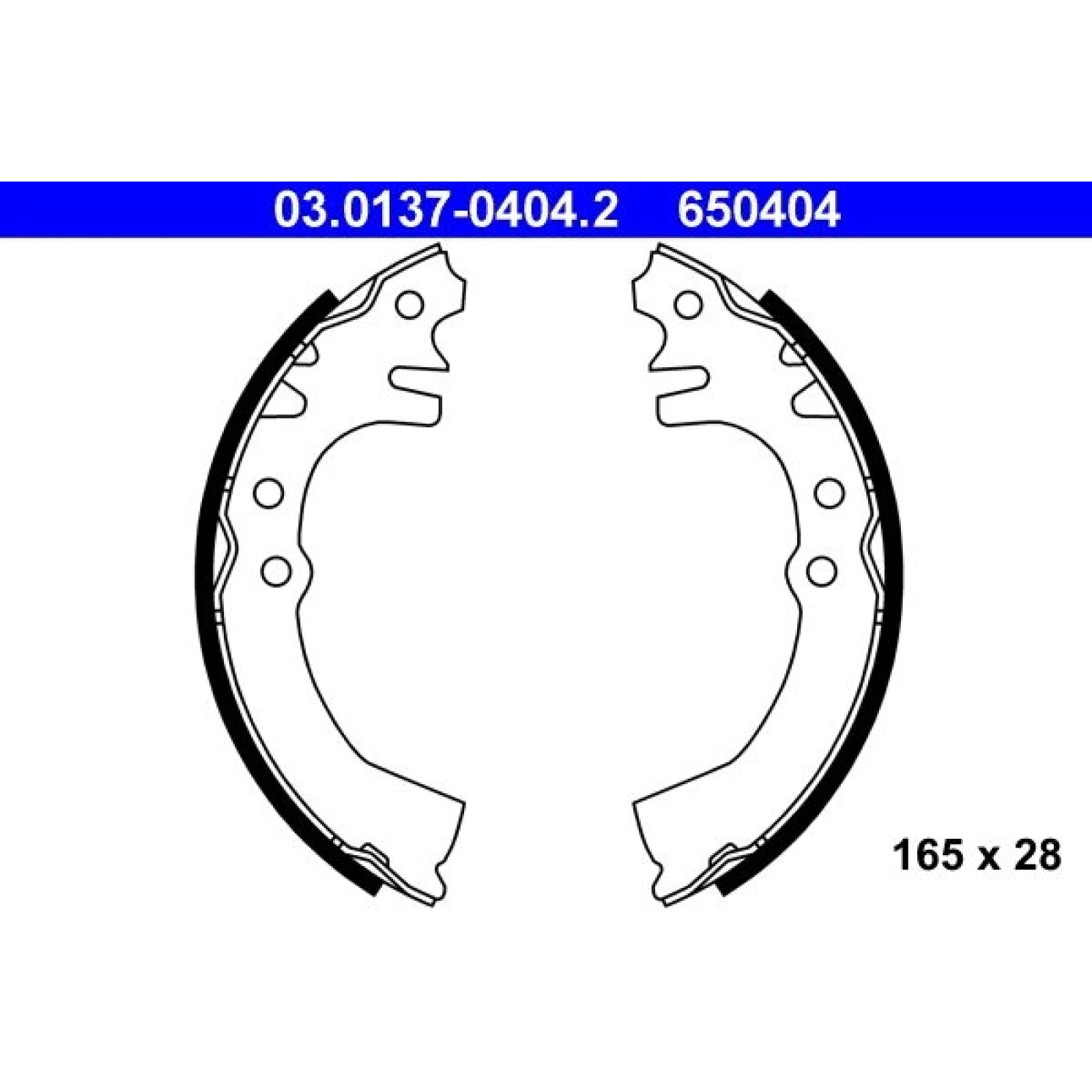 ATE Bremsbacken 03.0137-0404.2