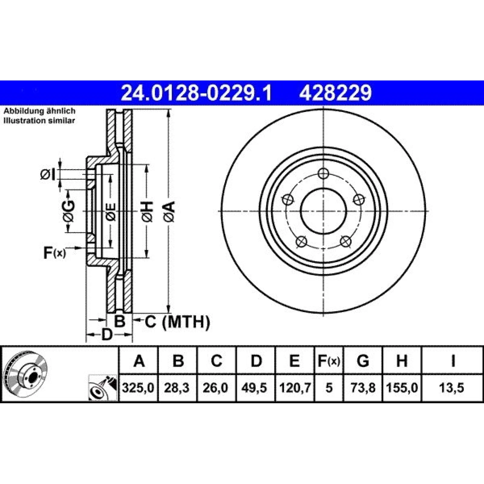 Bremsscheibe 24.0128-0229.1