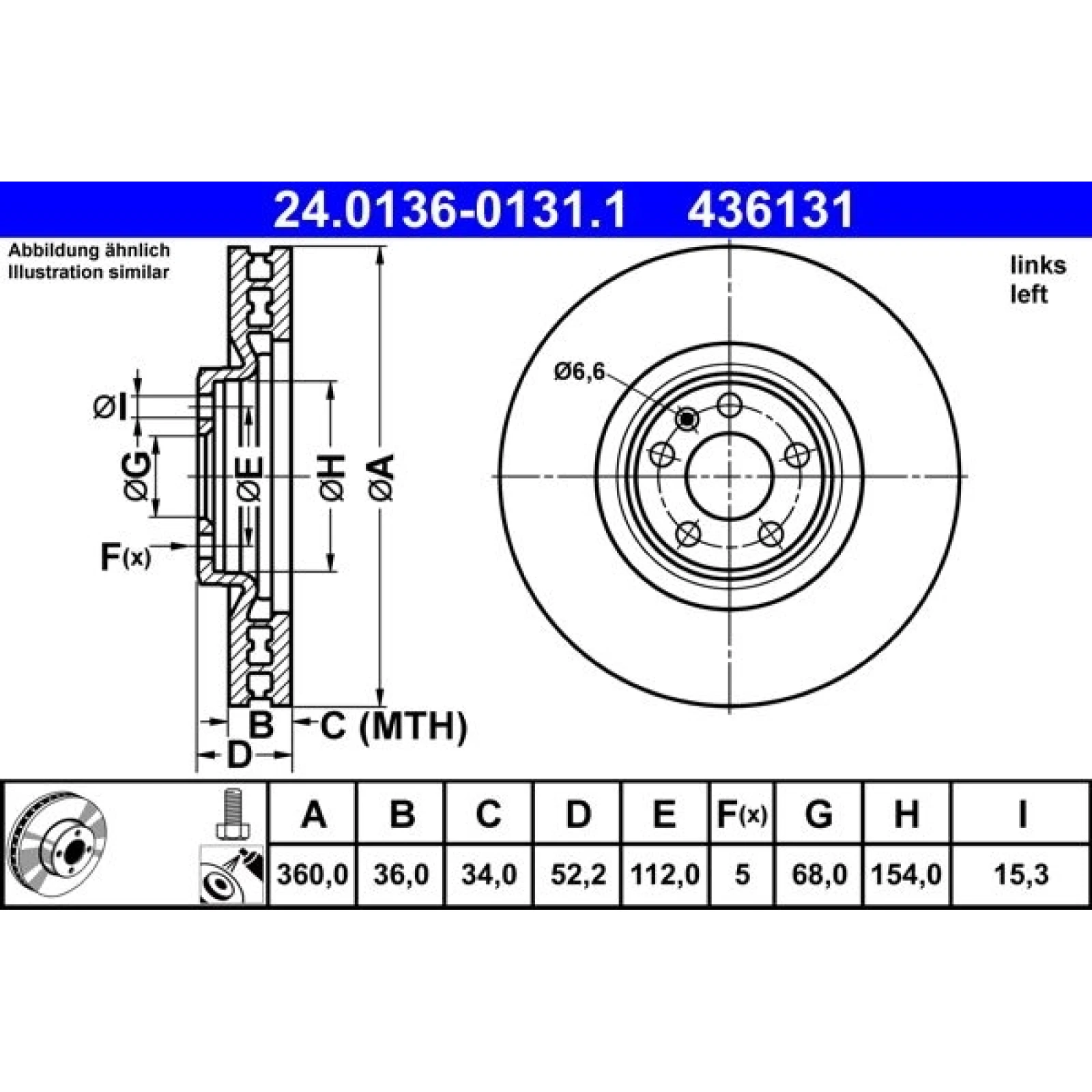 Bremsscheibe 24.0136-0131.1
