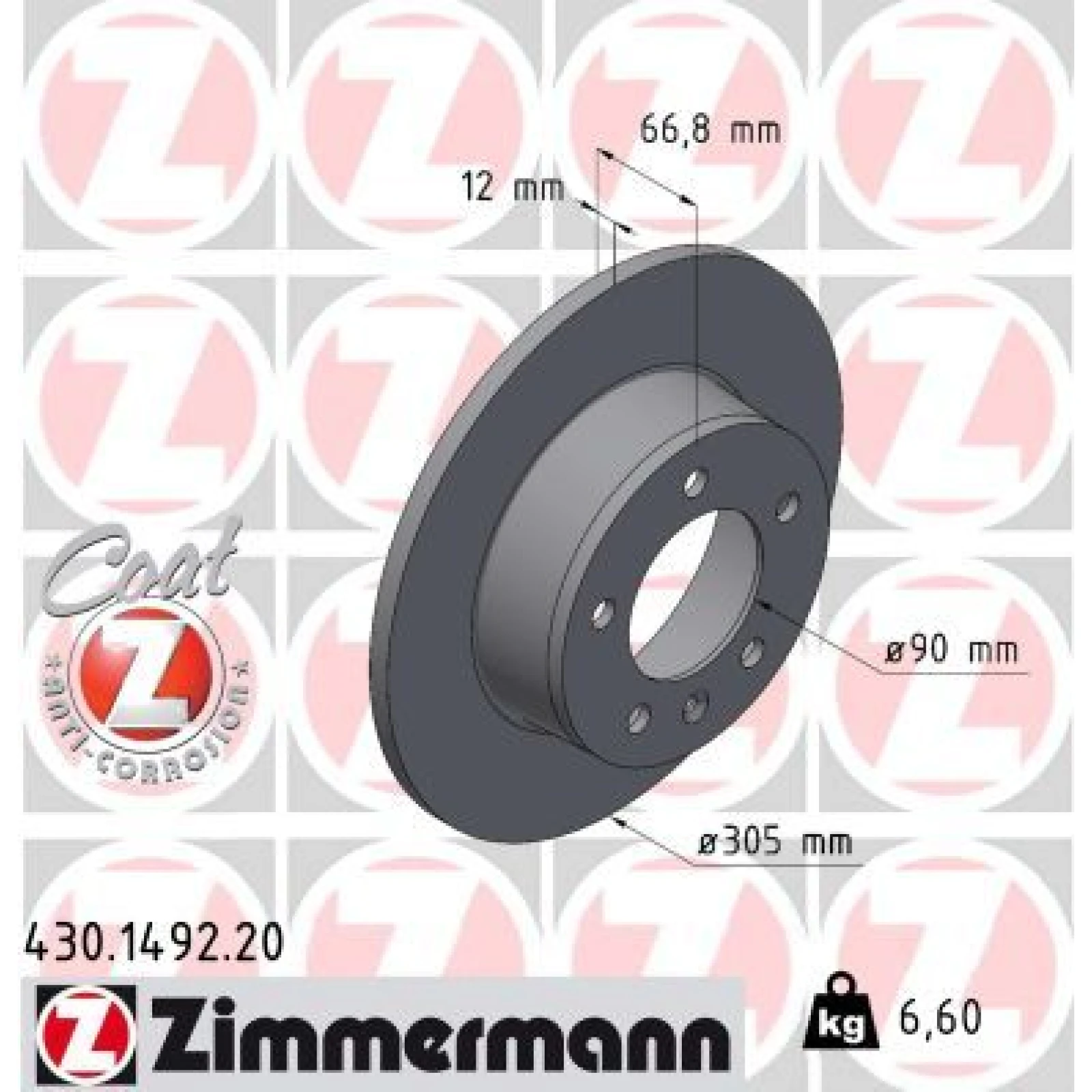 ZIMMERMANN Bremsscheibe 430.1492.20